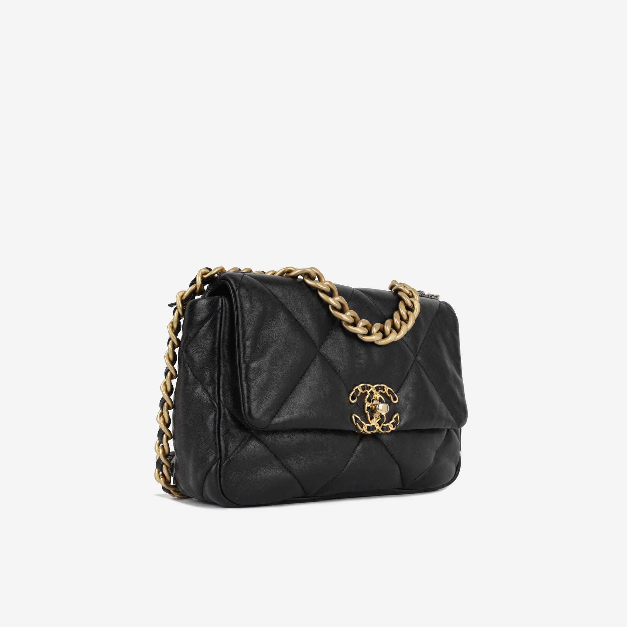 Chanel - Chanel 19 Flap Bag - Small - Black Lambskin - MHW
