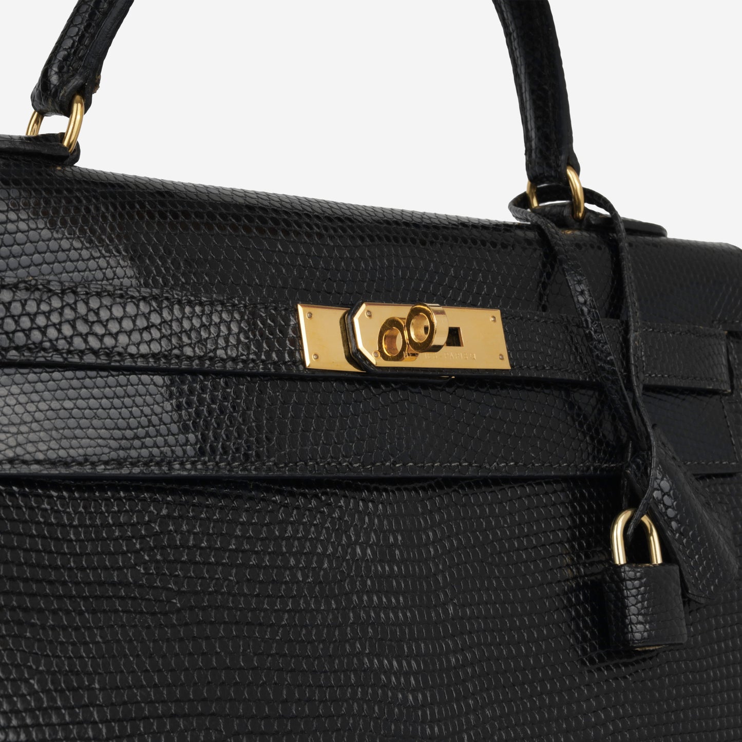 Vintage Kelly 32 - Noir Lizard