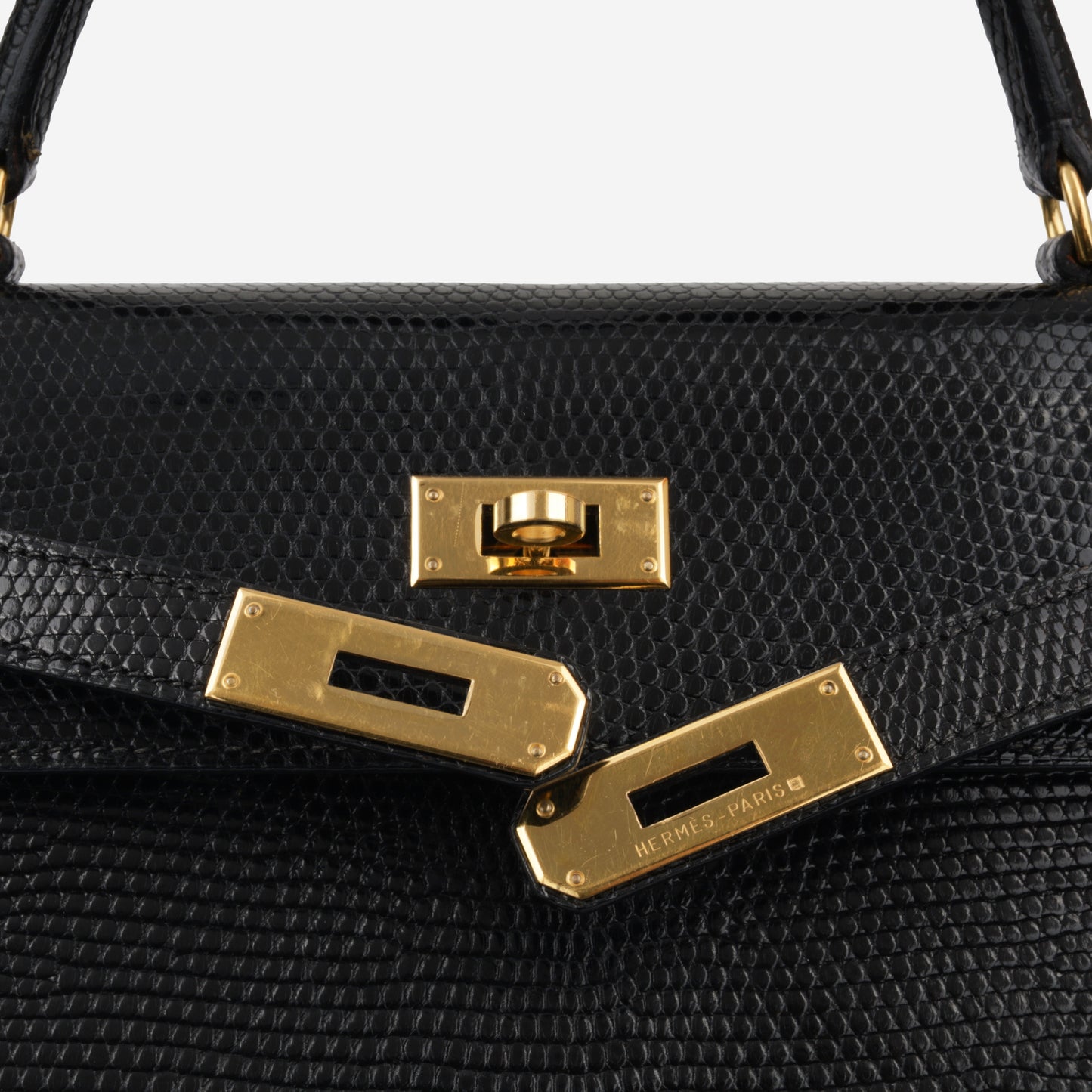 Vintage Kelly 32 - Noir Lizard