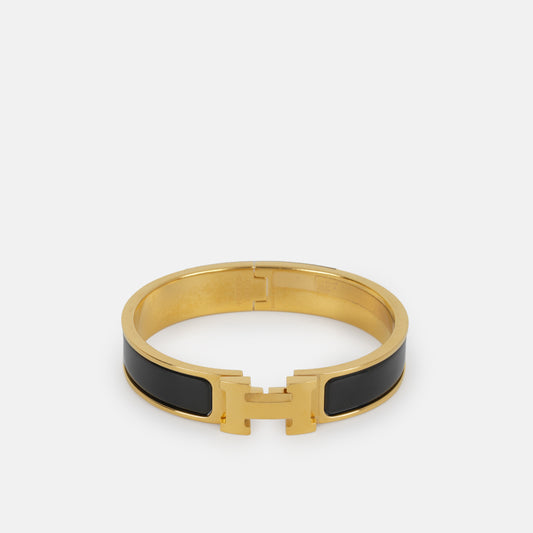 Clic H Bracelet - Noir/Gold