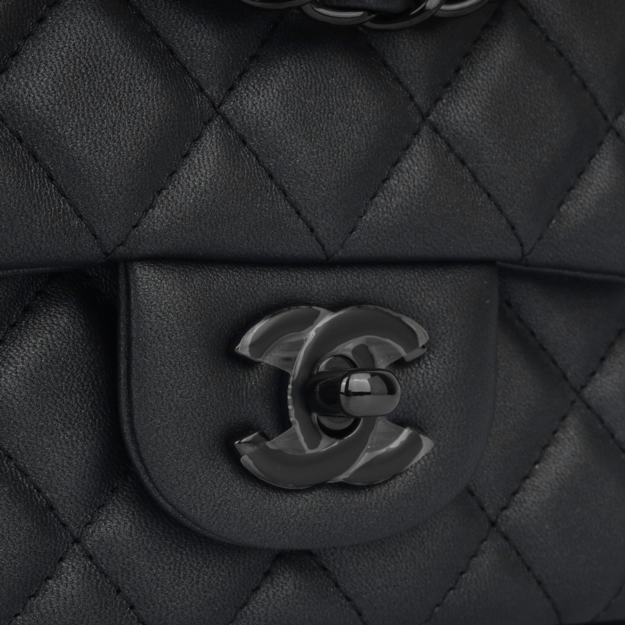 Chanel - So Black Mini Rectangular - Black Lambskin - BHW - Unused ...