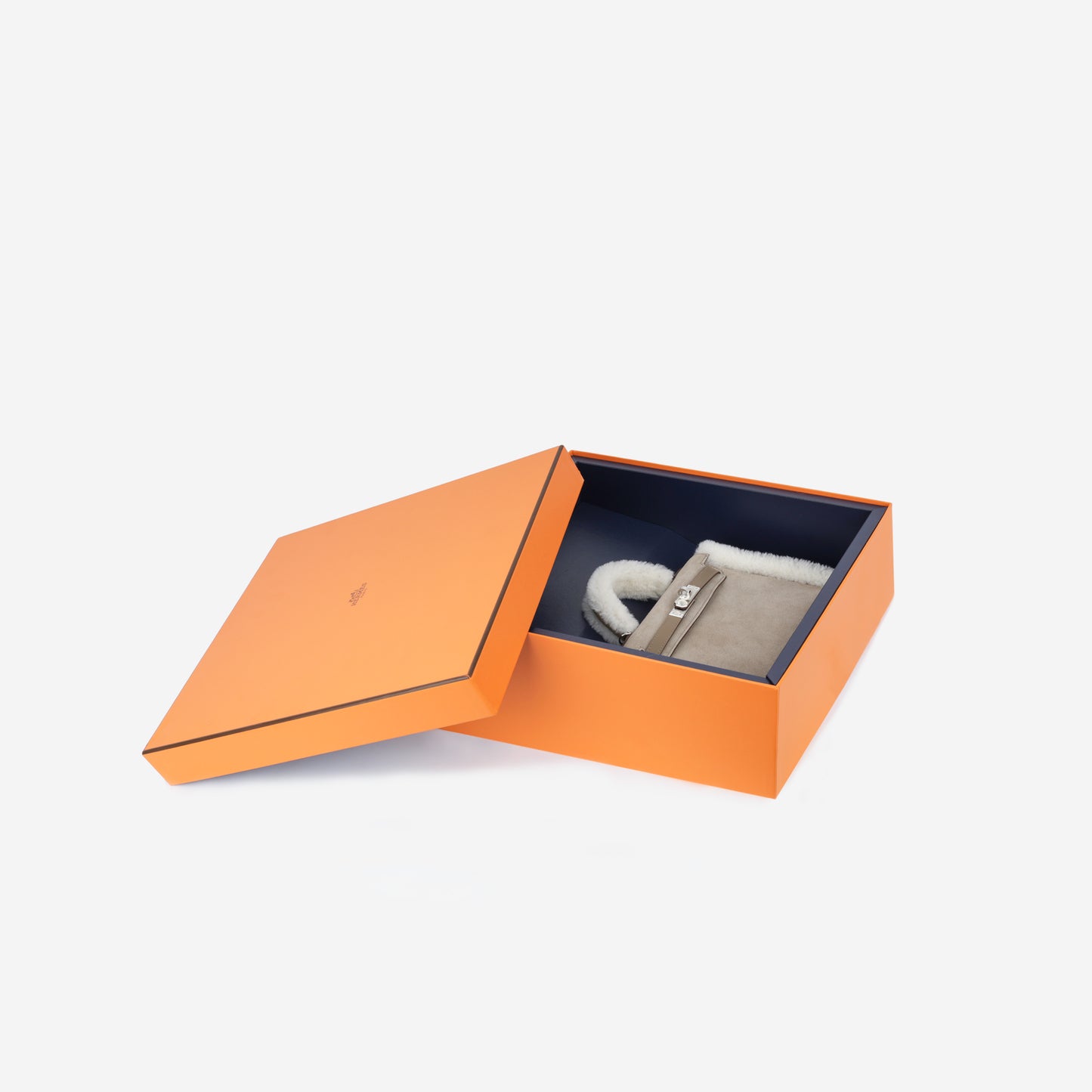 Mini Kelly  -  Gris Caillou / Veau Grizzly