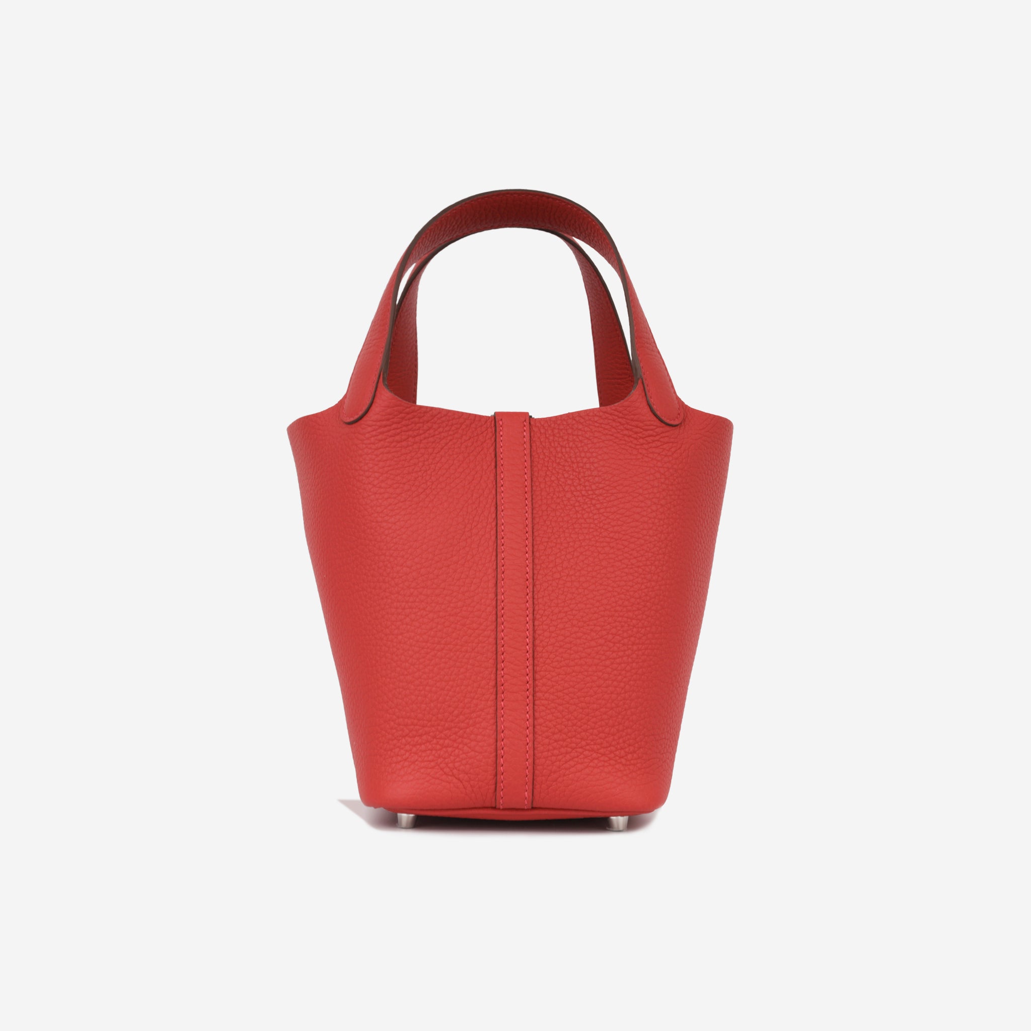 Hermes Picotin Lock 18cm Vermillion Red Palladium Hardware