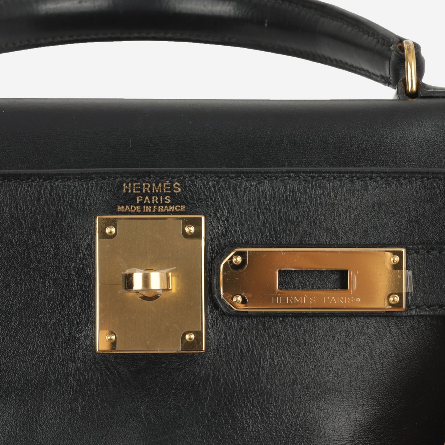 Hermès Vintage Kelly 28 - Black Box Calf | Gold Hardware