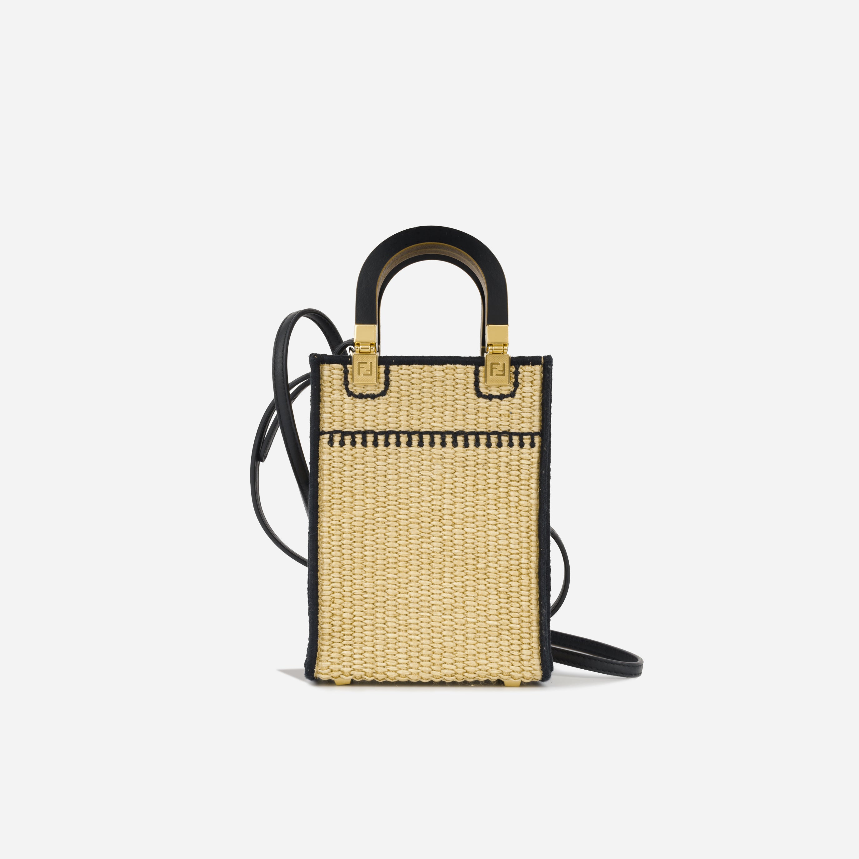 Fendi - Mini Sunshine Tote - Beige Raffia - GHW - Pre Loved – Bagista