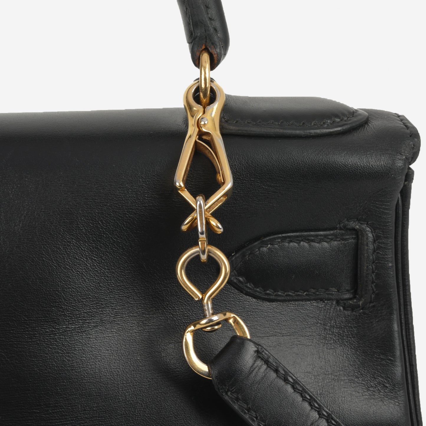 Hermès Vintage Kelly 28 - Black Box Calf | Gold Hardware