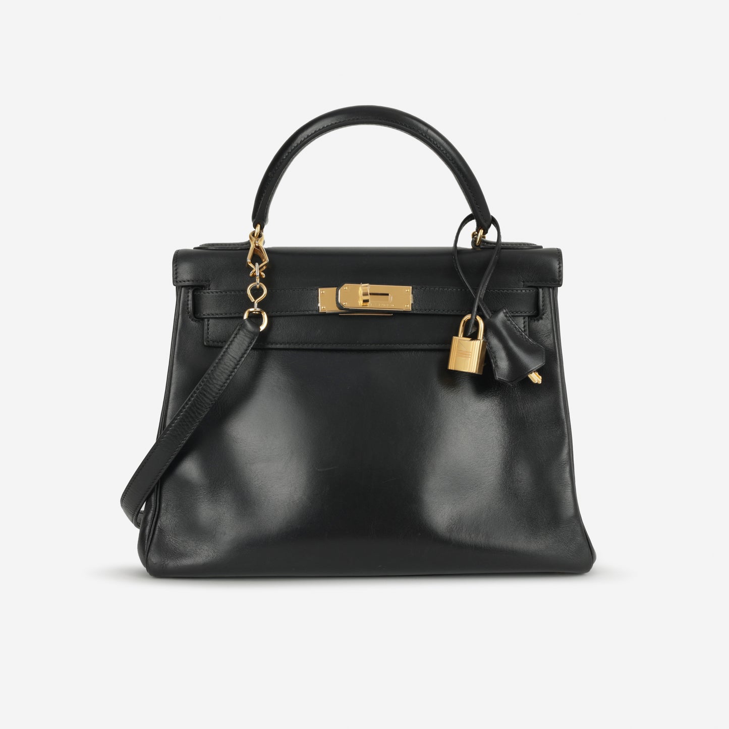 Hermès Vintage Kelly 28 - Black Box Calf | Gold Hardware