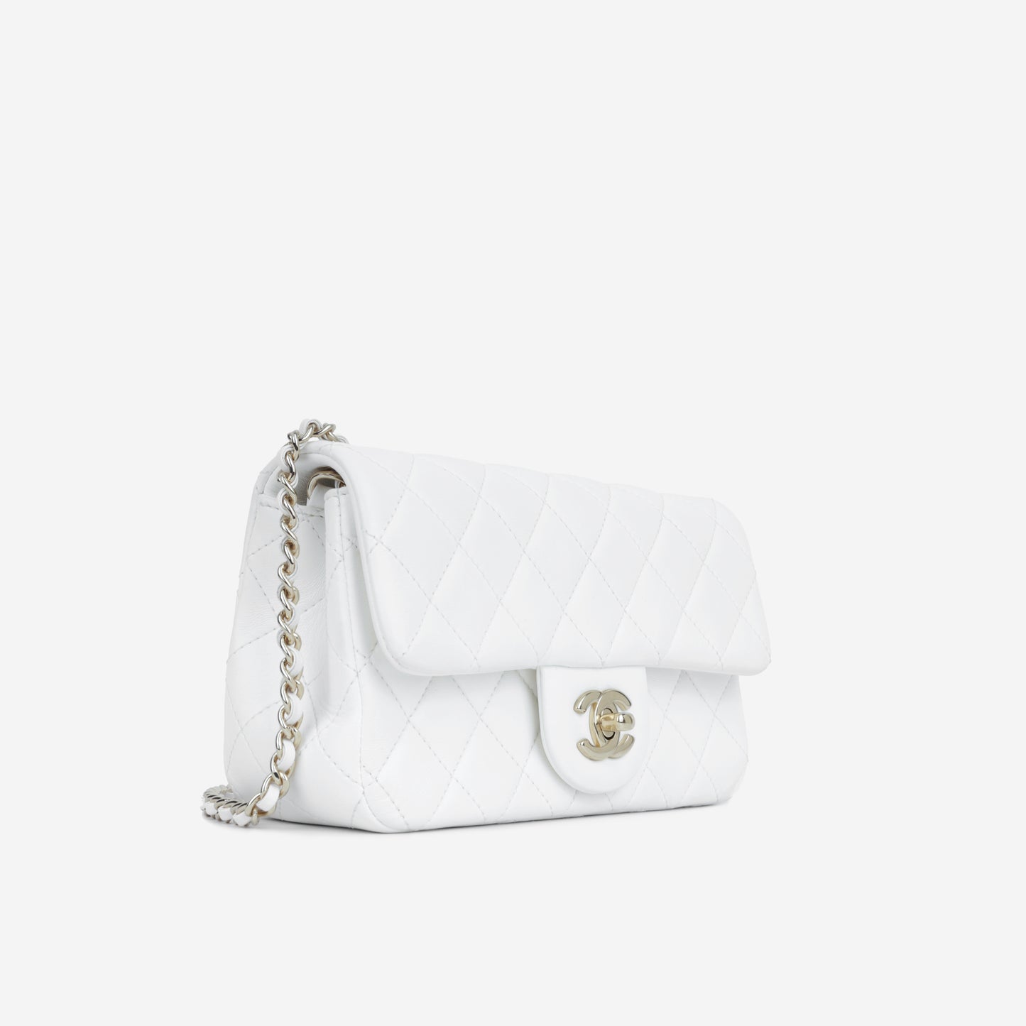 Classic Pearl Crush Mini Rectangular Flap