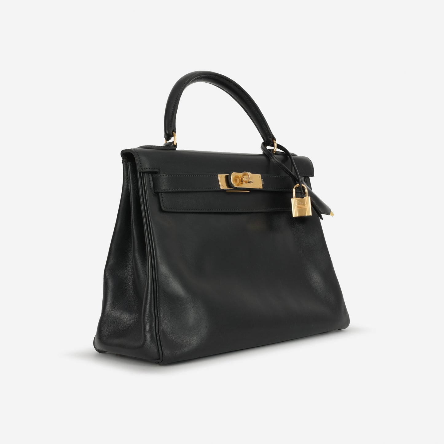Hermès Vintage Kelly 28 - Black Box Calf | Gold Hardware