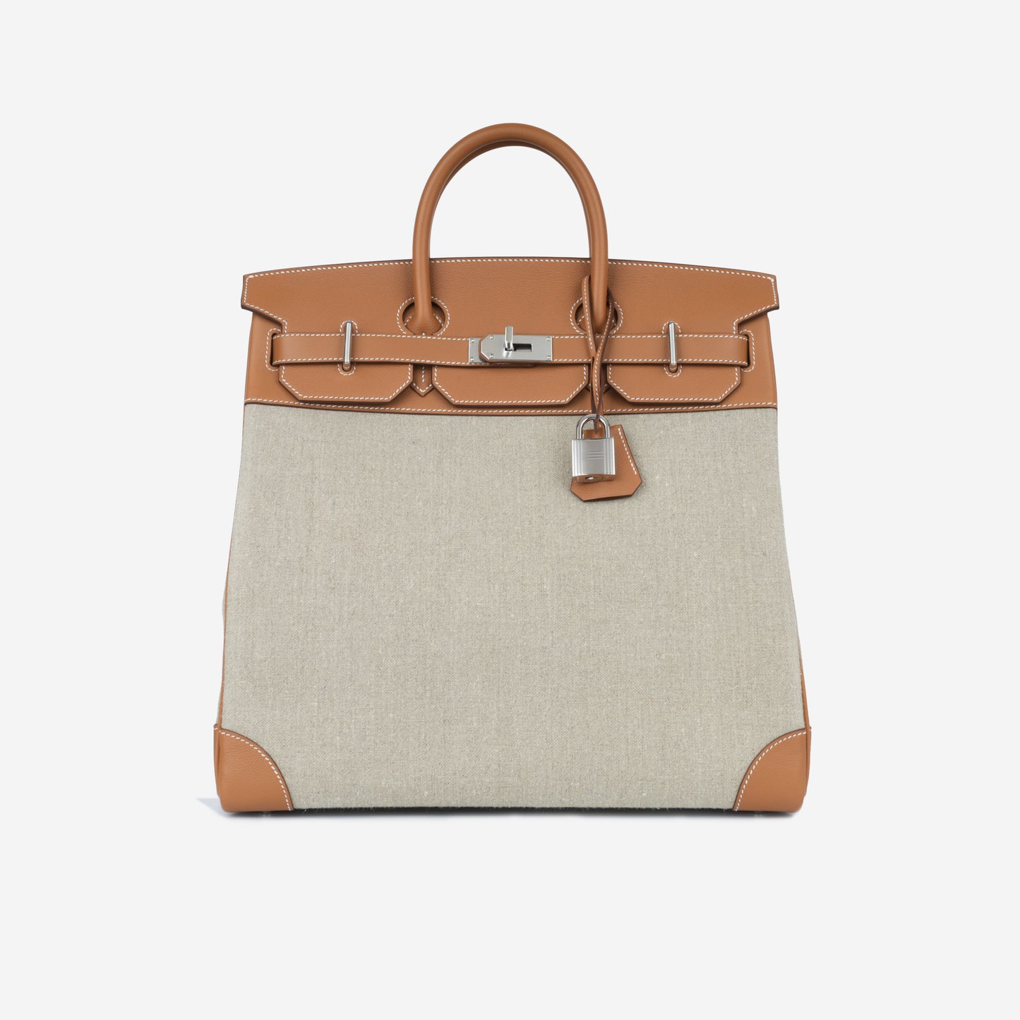 Hermès HAC 40 - Gold Togo/Ecru Toile | Palladium Hardware