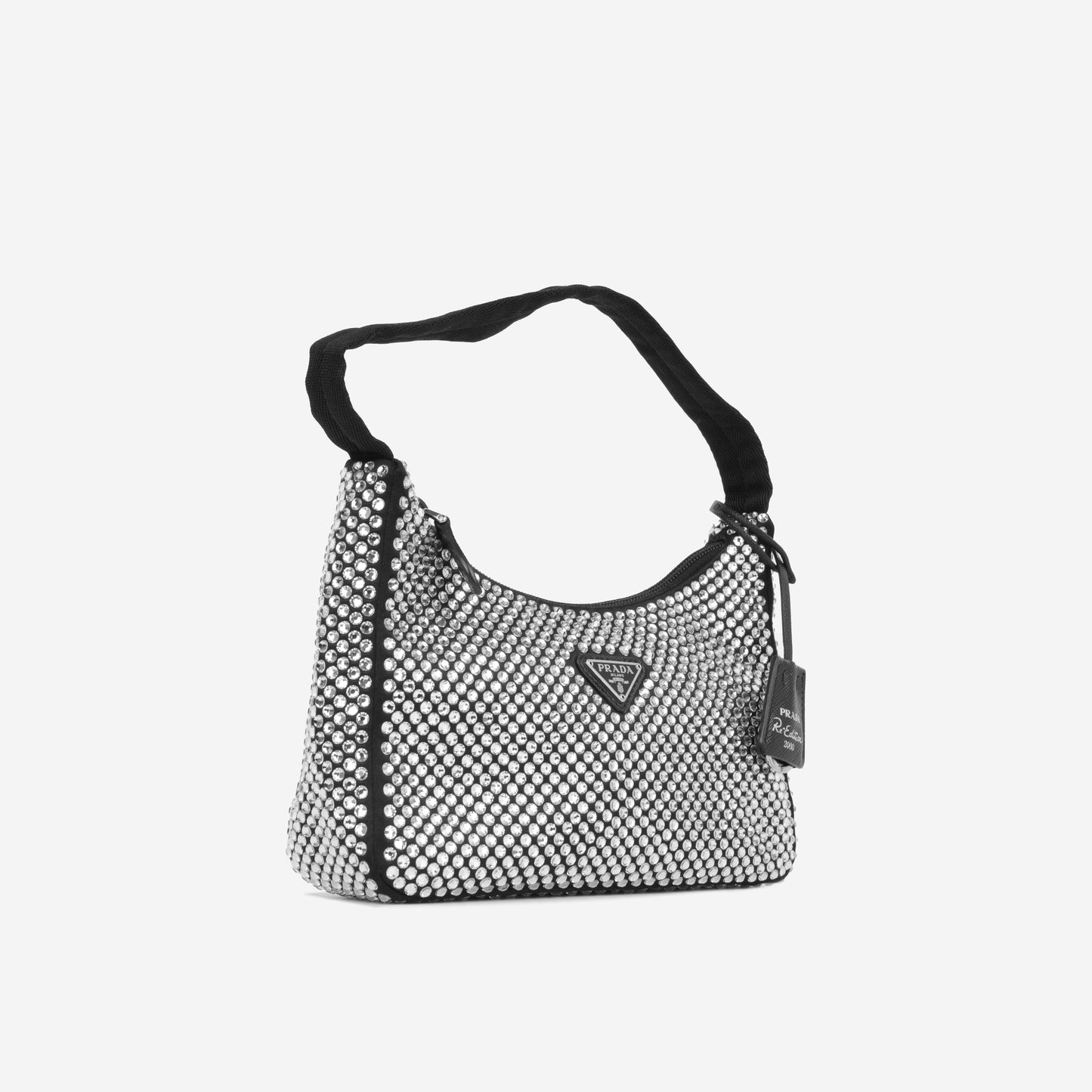 Satin Mini Bag with Crystals