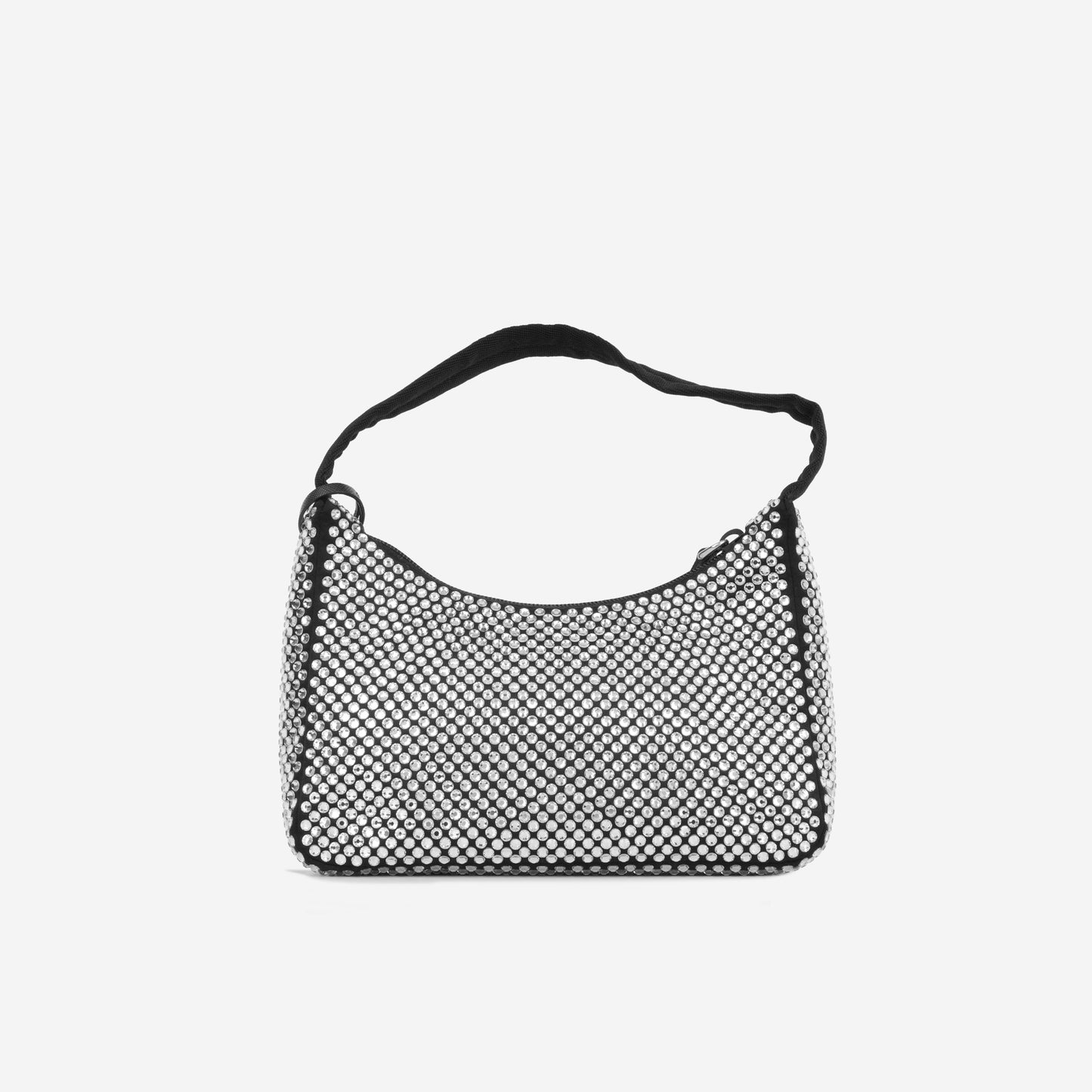 Satin Mini Bag with Crystals