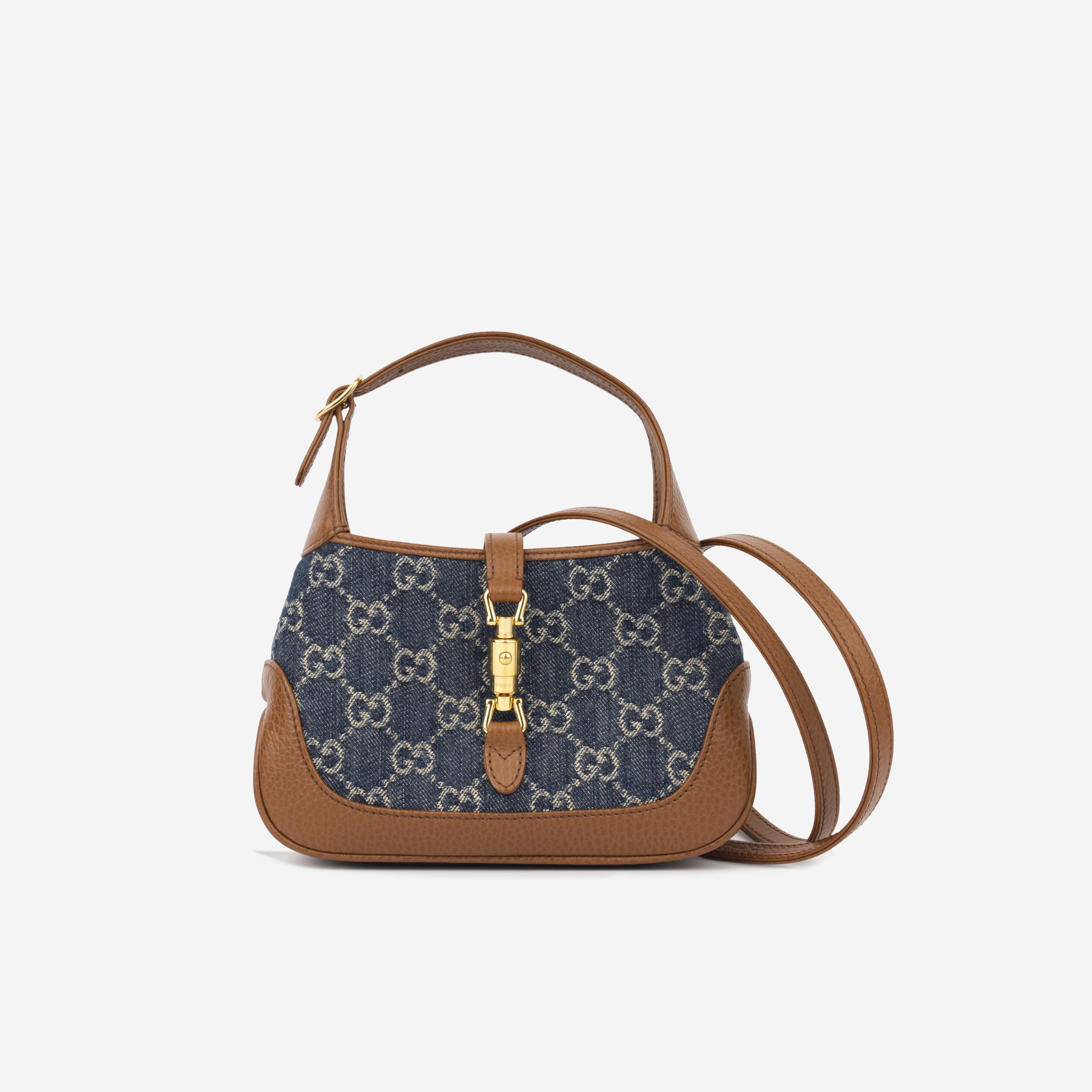 Gucci - Mini Denim Jackie 1961 - Blue Denim - GHW – Bagista