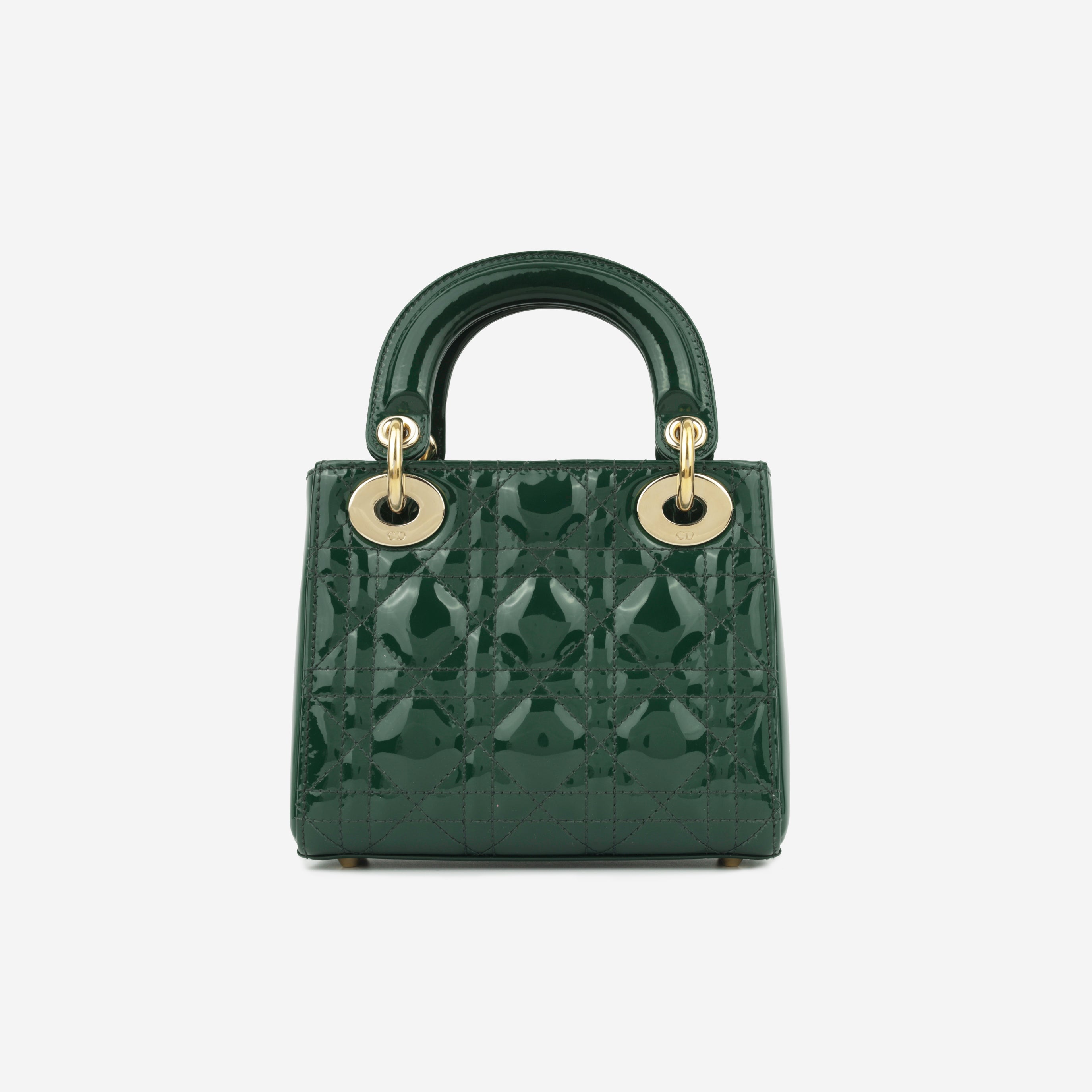 Lady dior mini green best sale