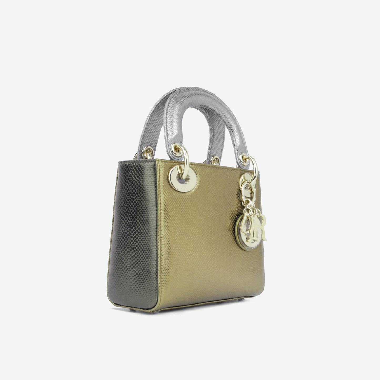 Mini Lady Dior - Silver/Gold