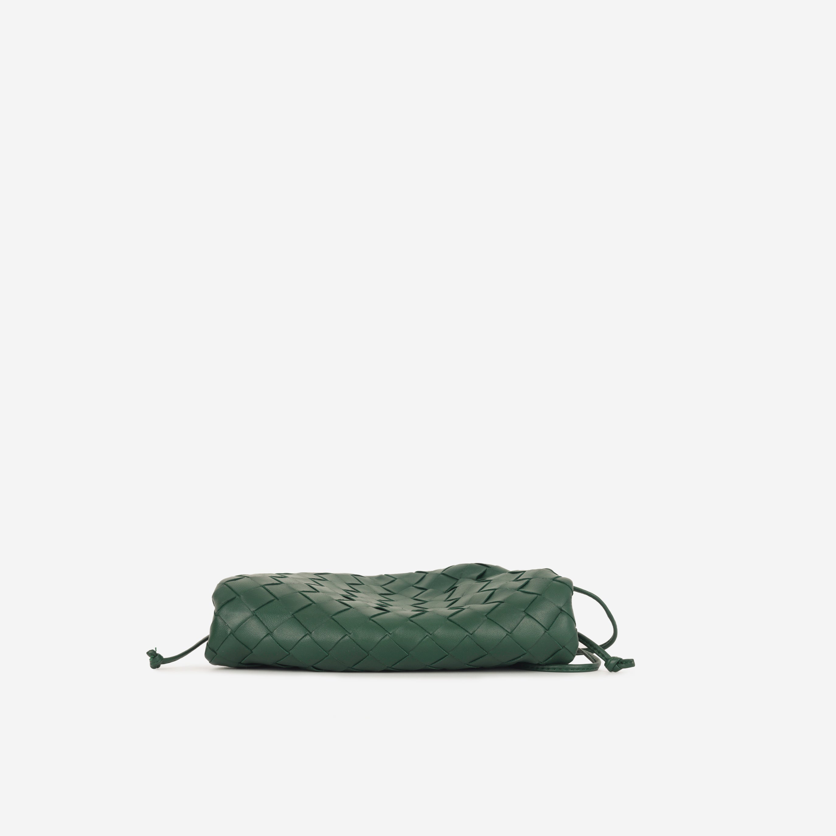 Bottega Veneta - Mini Pouch - Forest Green Intrecciato Leather GHW
