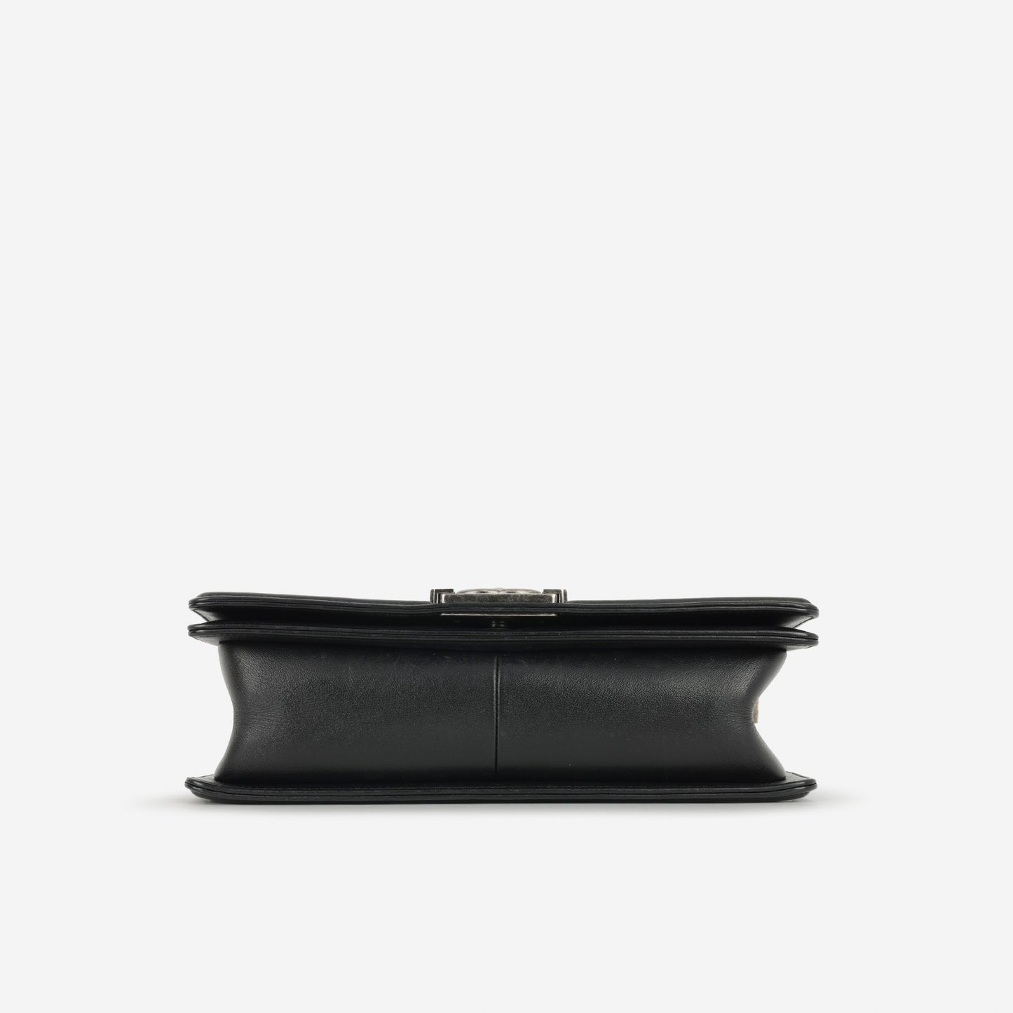 Chanel Old Medium Boy Bag - Black Lambskin | Ruthenium Hardware