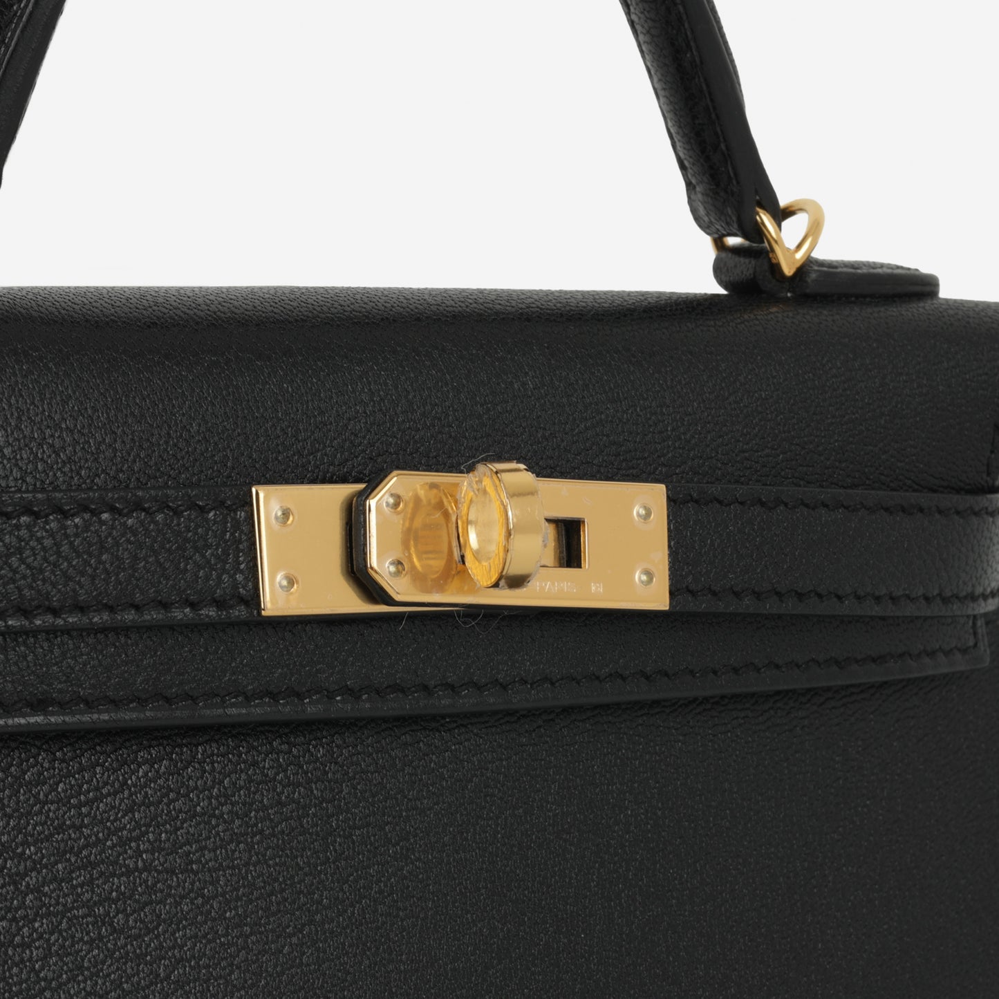 Hermès Mini Kelly - Black Chevre Chamkila | Gold Hardware - Bagista