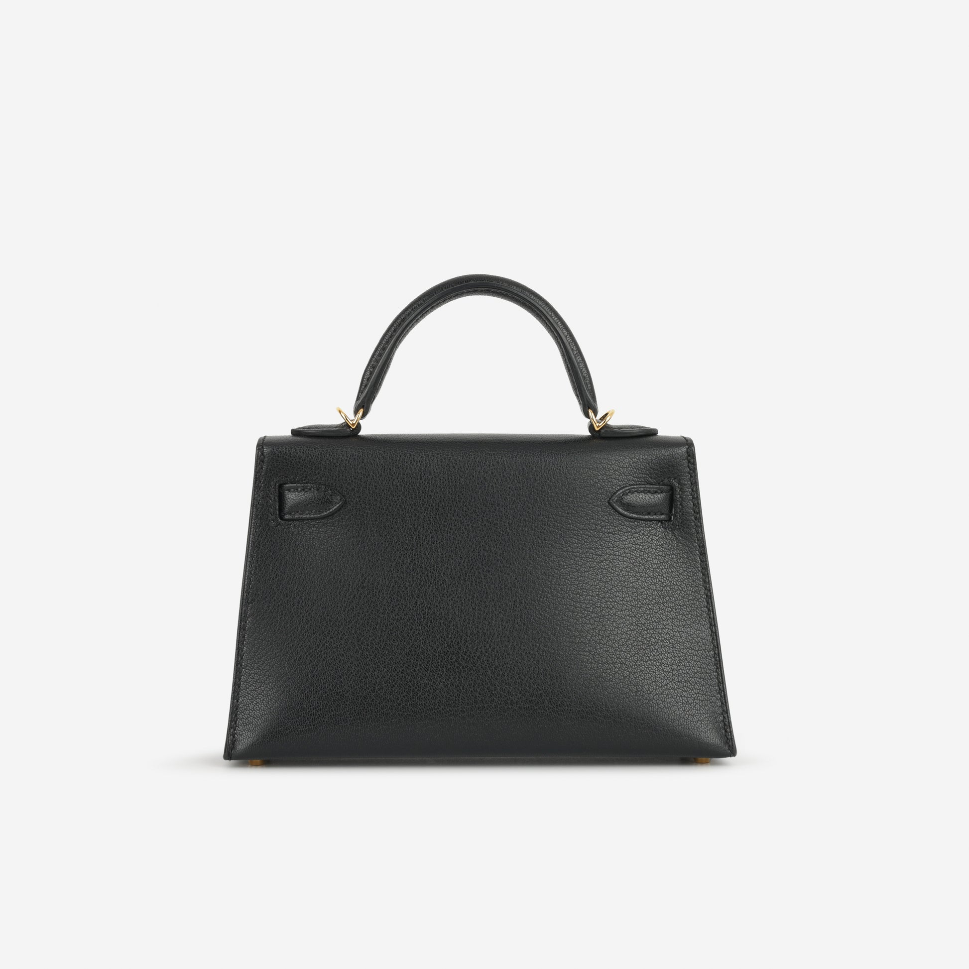 Hermès Mini Kelly - Black Chevre Chamkila | Gold Hardware - Bagista