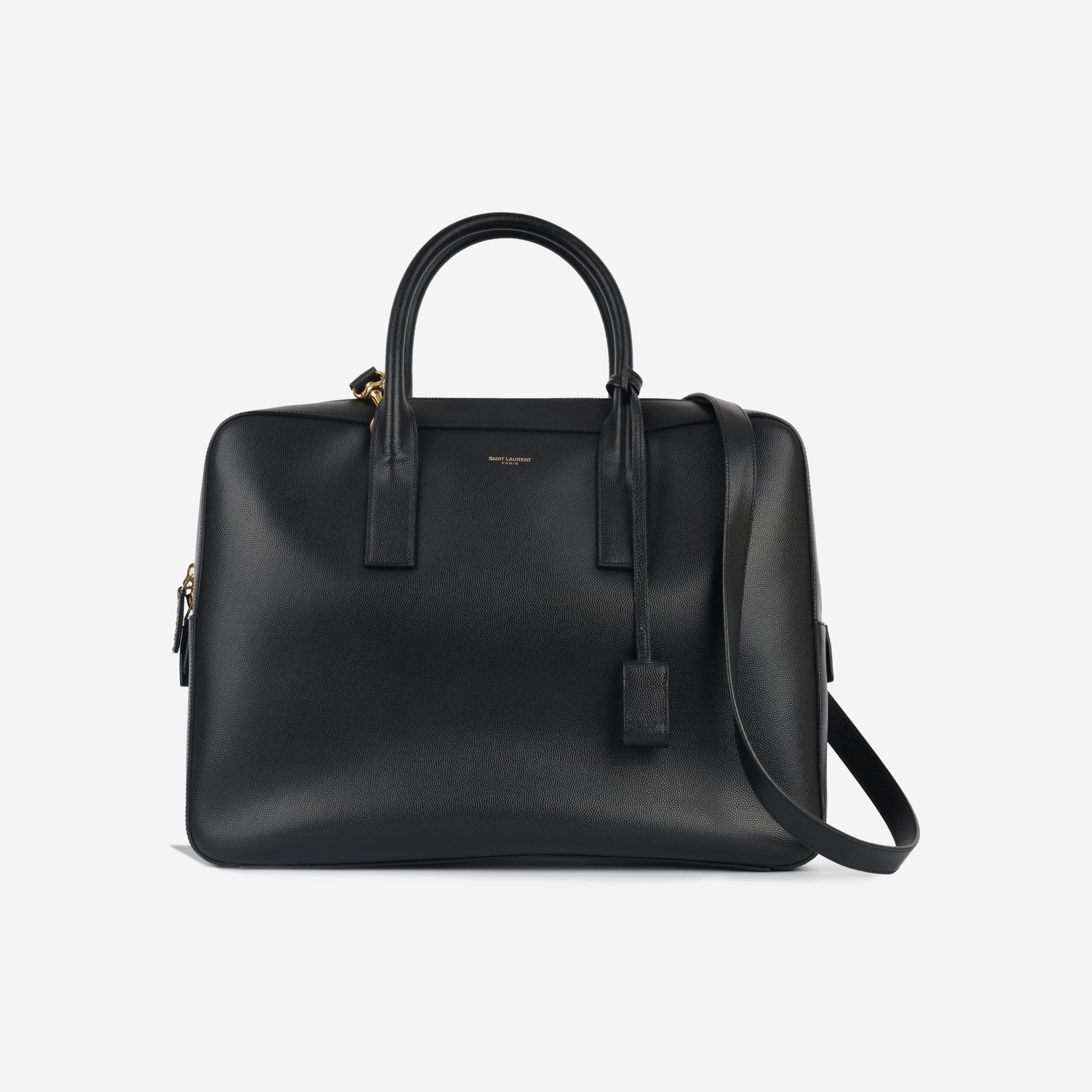 Saint Laurent - Small Museum Briefcase - Black Grained GHW | Bagista