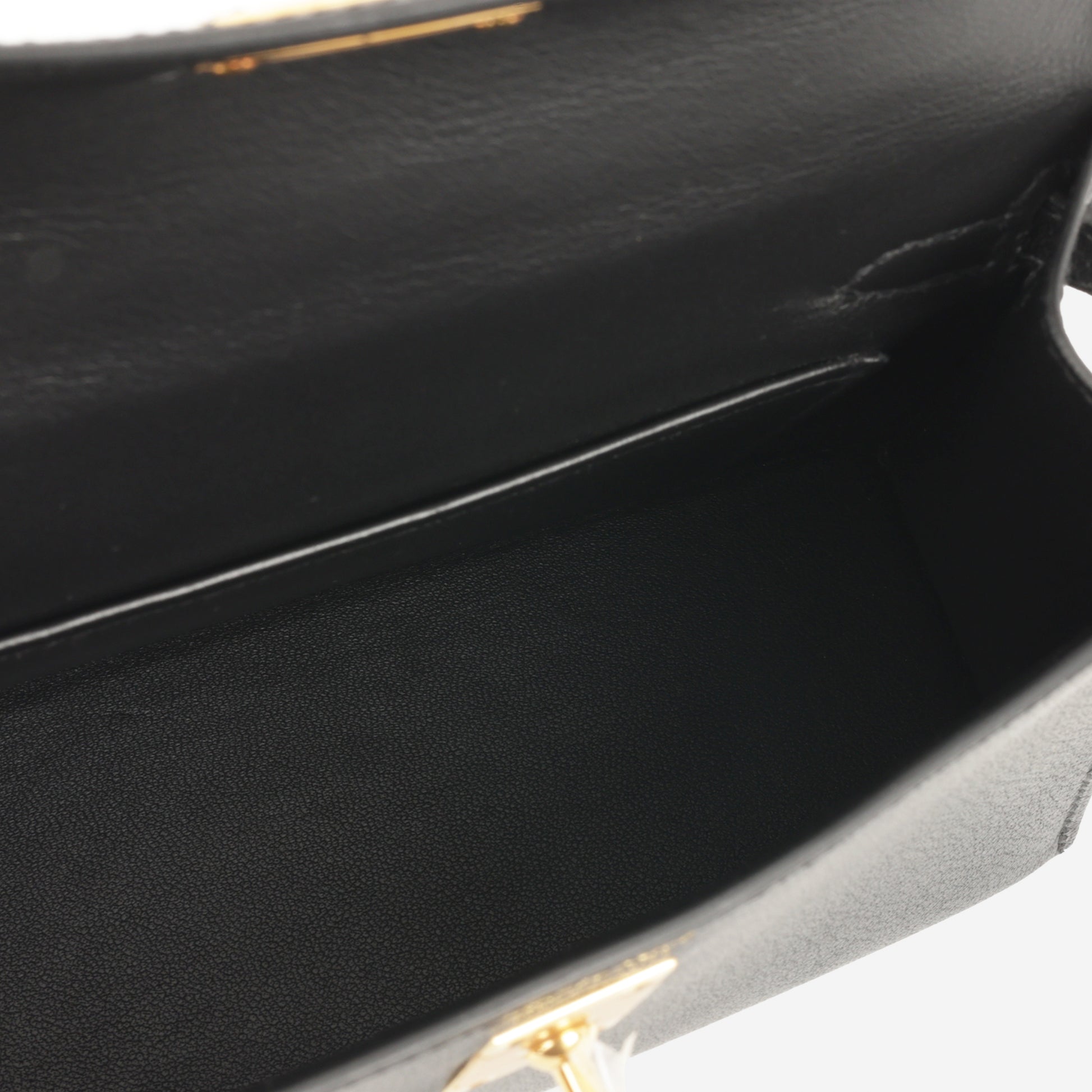 Hermès Mini Kelly - Black Chevre Chamkila | Gold Hardware - Bagista