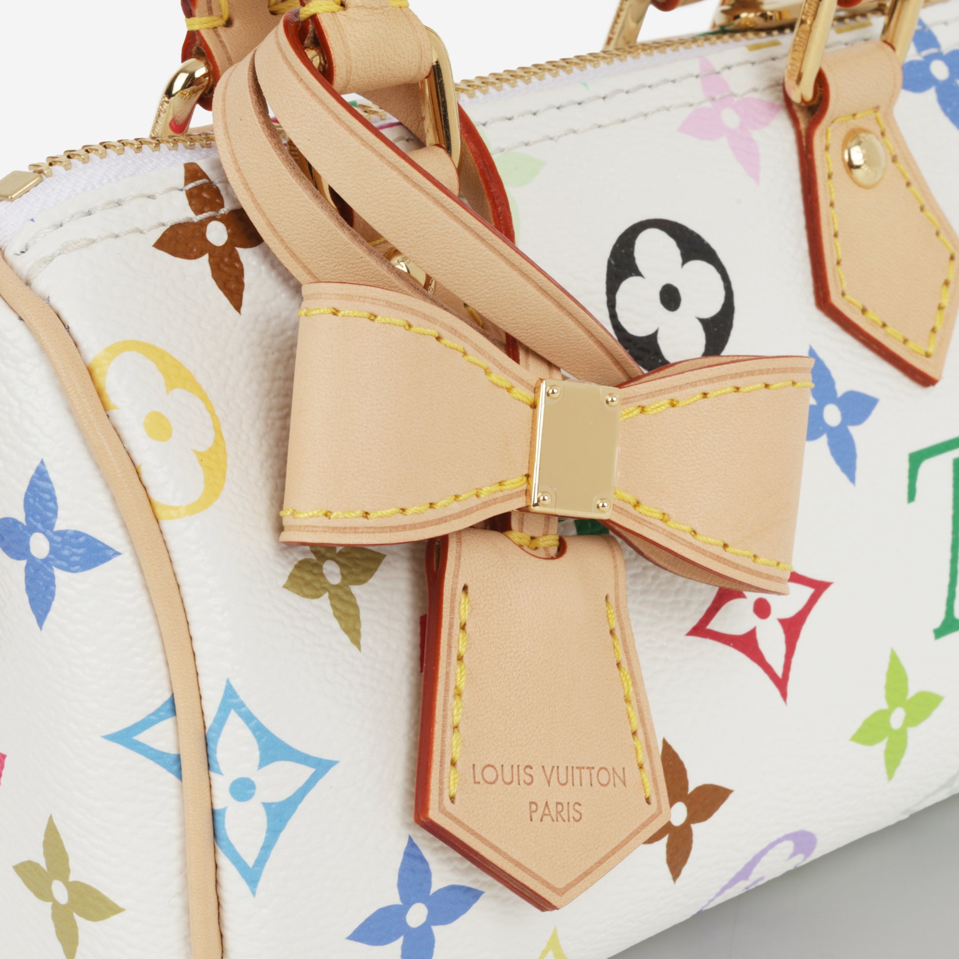 Louis Vuitton X Takashi Murakami Nano Speedy - Multicolore Monogram | Gold Hardware - Bagista