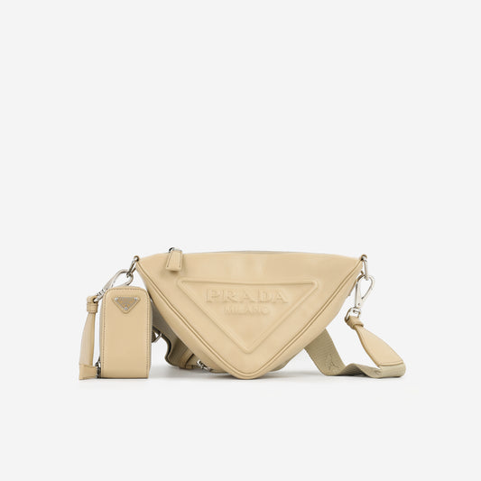 Triangle Crossbody - Beige