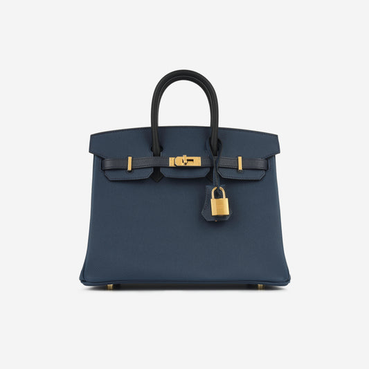 Birkin 25 - Bleu De Prusse/Bleu Indigo/Noir Epsom