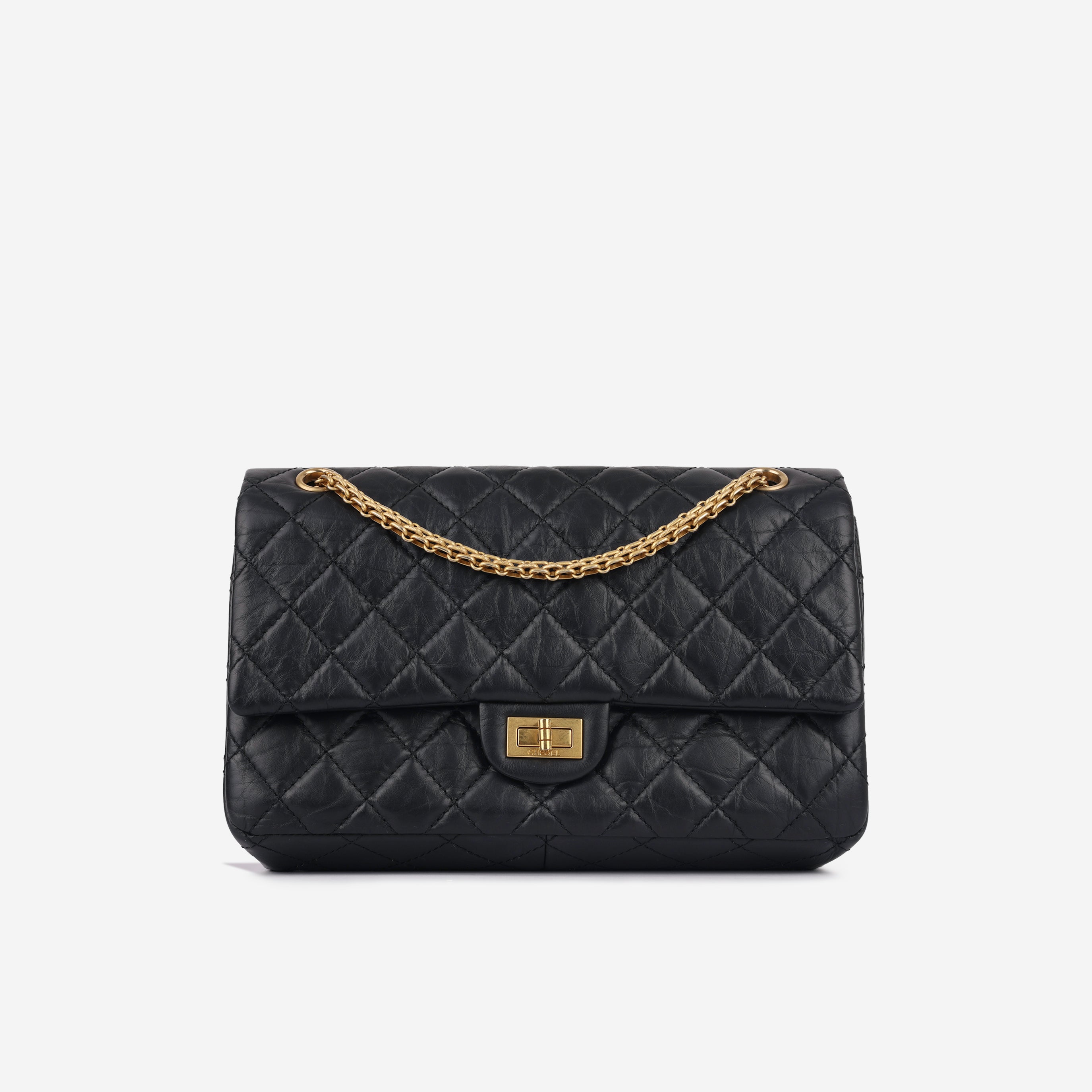 Chanel - Reissue 2.55 Handbag 226 - Black Aged Calfskin ...