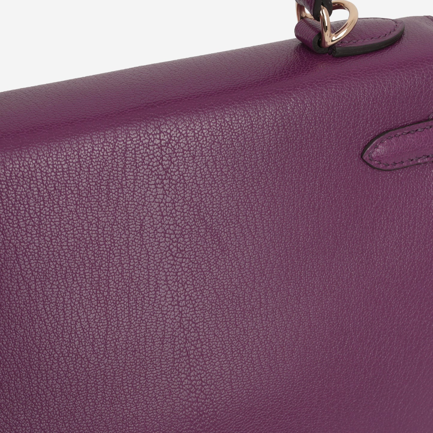 Hermès Kelly 25 - Anemone Chevre Chamkila | Permbrass Hardware