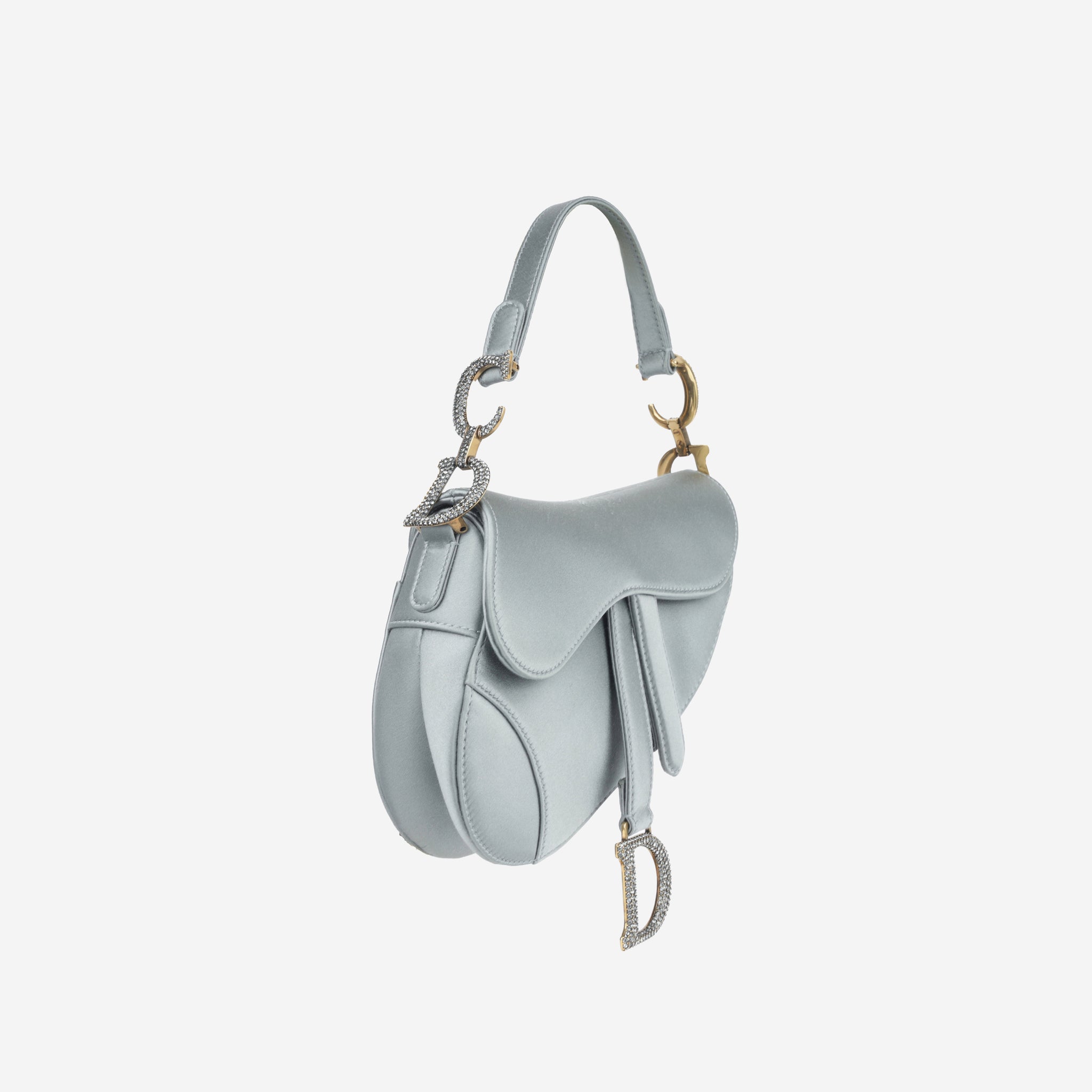 Grey dior saddle cheap bag