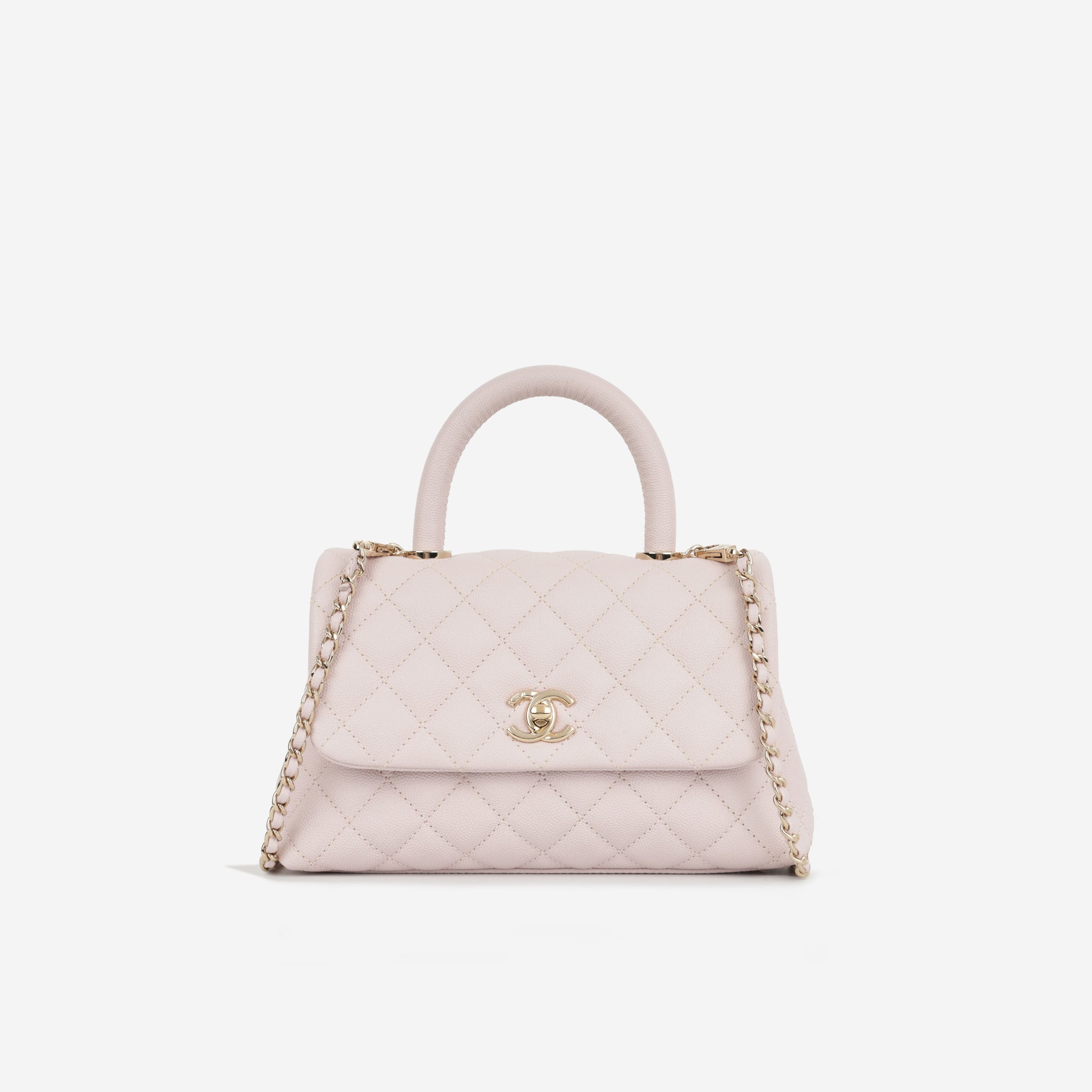 Chanel Coco Handle Small Light Pink Caviar CGHW – Bagista