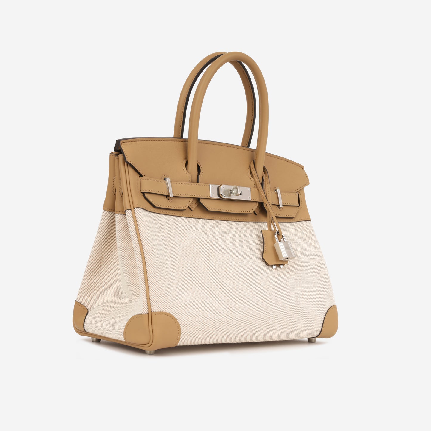 Birkin 30 Toile - Chai/Ecru