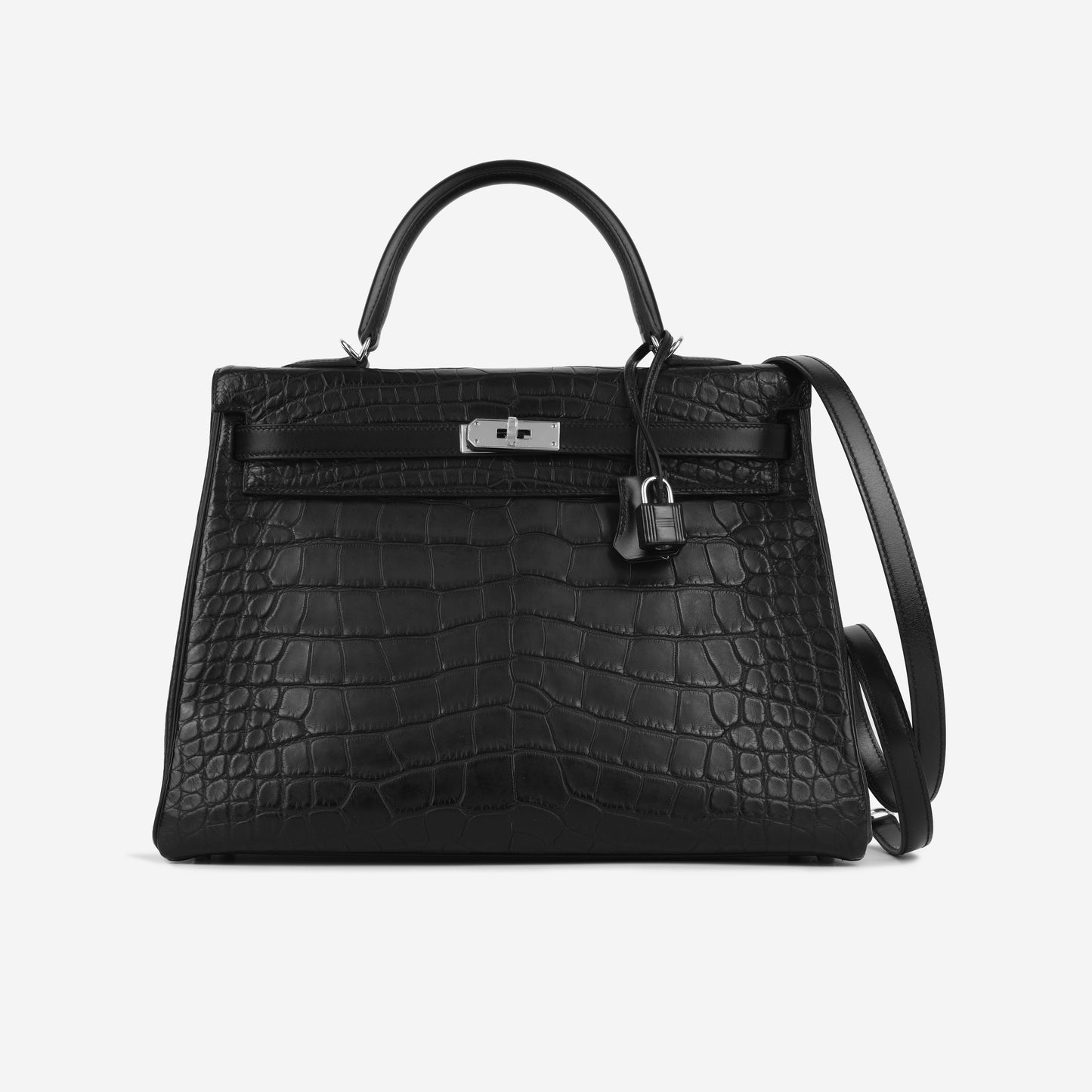 Kelly 35 - Noir Matte Alligator