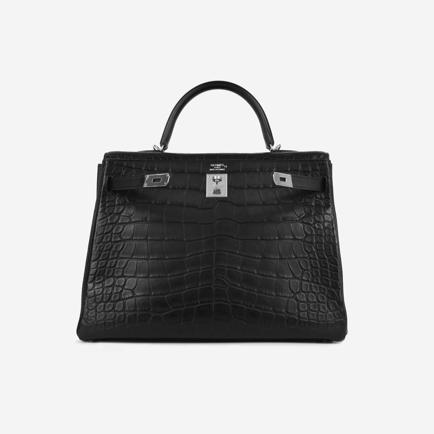 Kelly 35 - Noir Matte Alligator