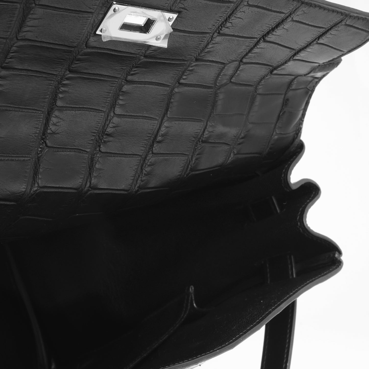 Kelly 35 - Noir Matte Alligator