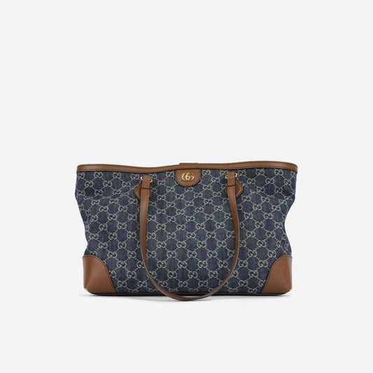 Medium Ophidia Tote - Denim