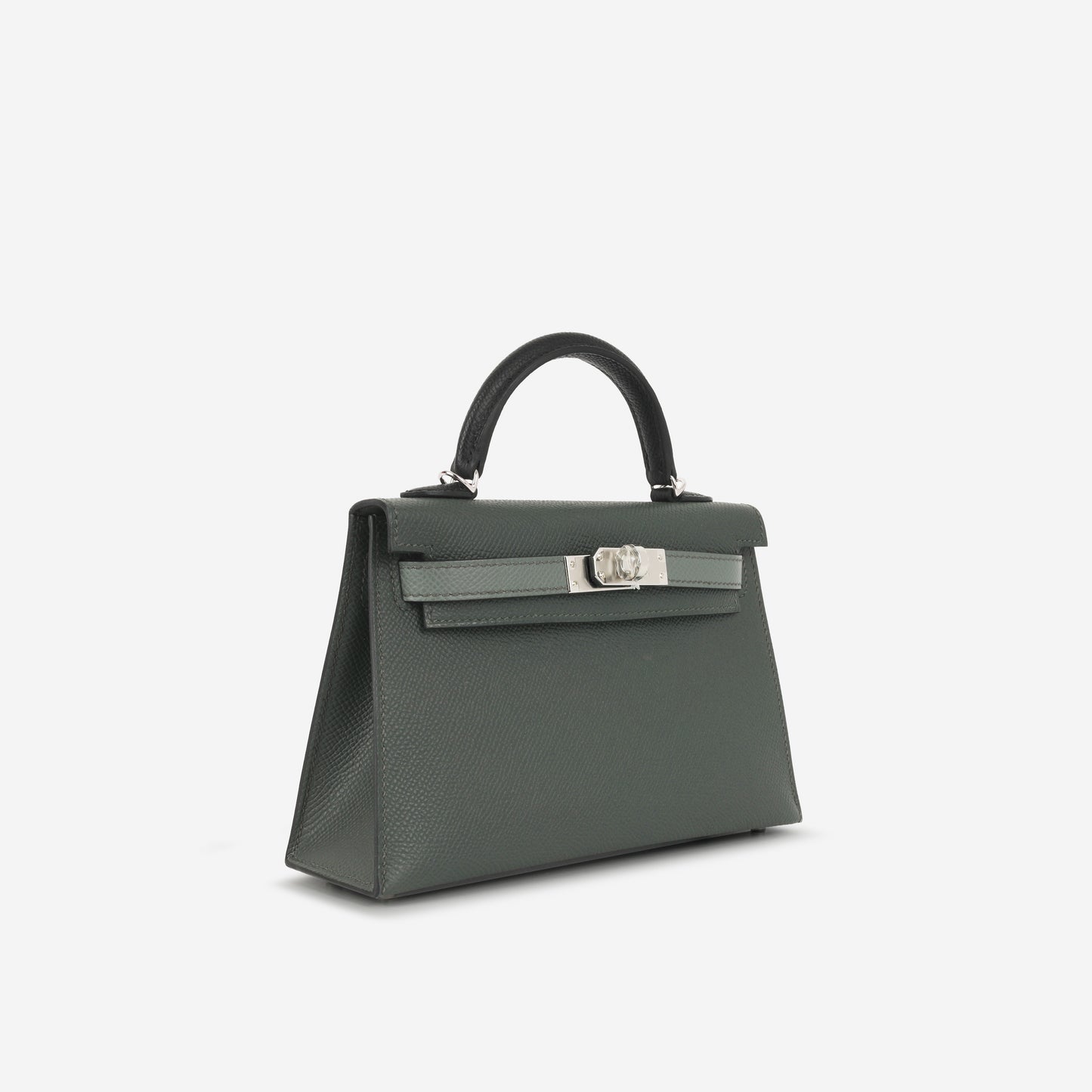 Hermès Mini Kelly - Vert Mangrove / Vert Amande / Noir