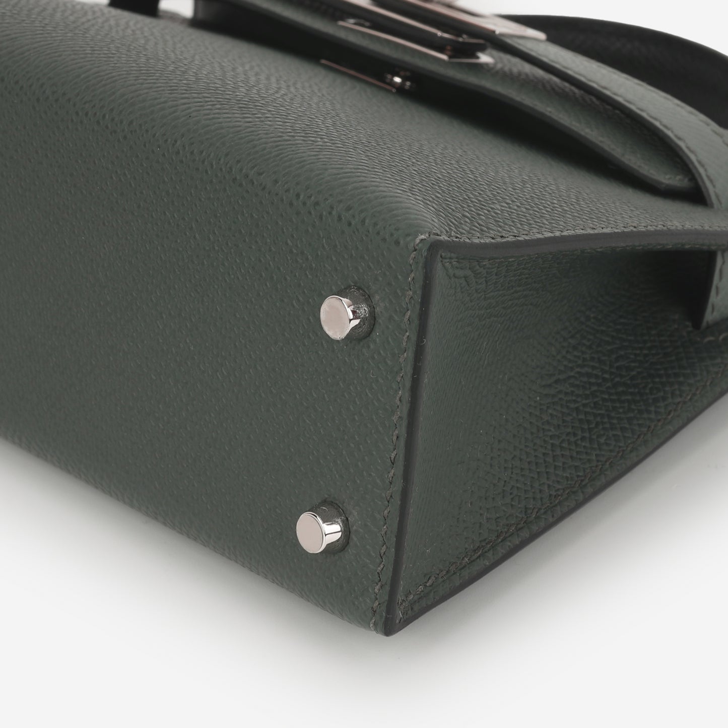 Hermès Mini Kelly - Vert Mangrove / Vert Amande / Noir