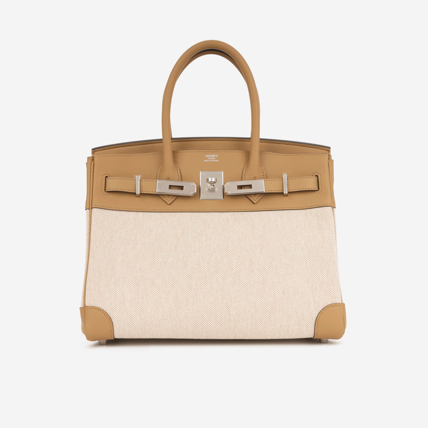 Birkin 30 Toile - Chai/Ecru