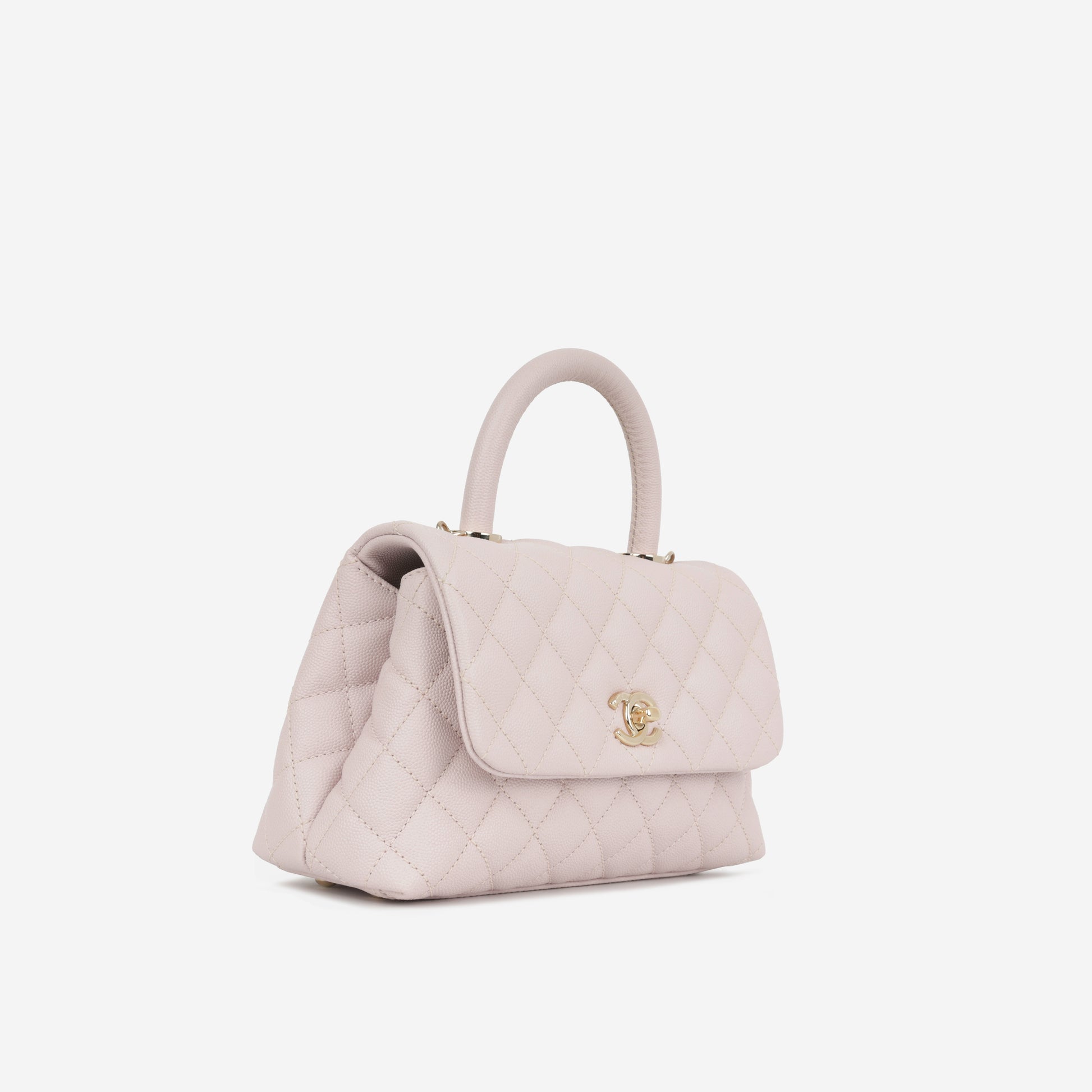 Chanel Coco Handle Small Light Pink Caviar CGHW – Bagista