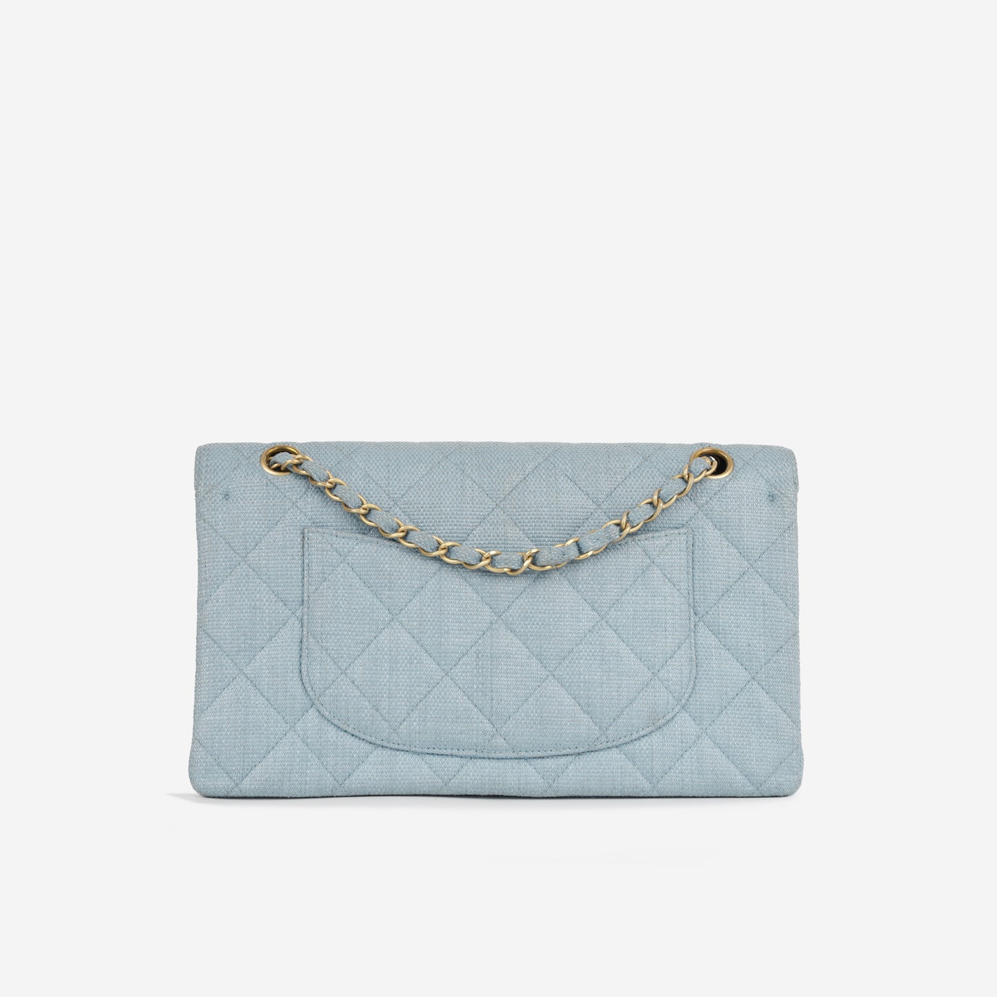 Classic Flap Bag - Blue Raffia