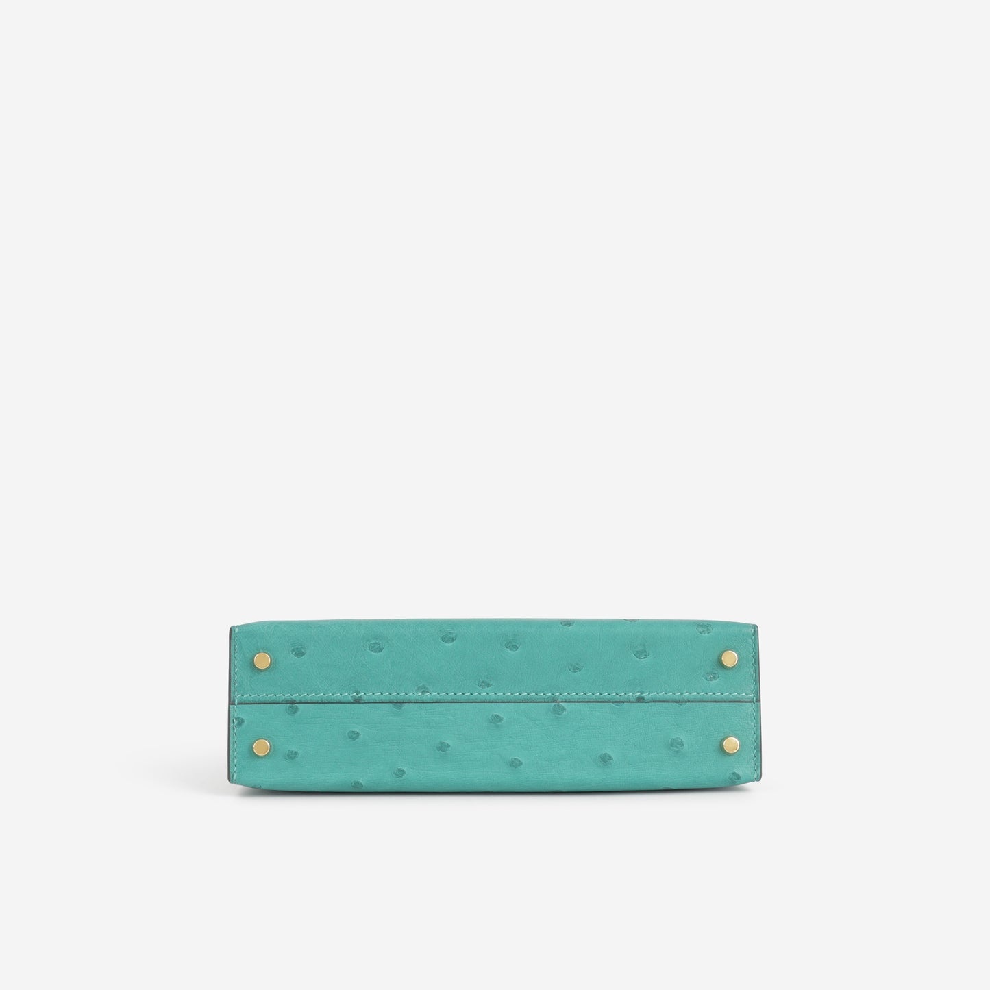 Hermès HSS Mini Kelly 20 - Vert Verone / Bleu Glacier Ostrich | Gold Hardware