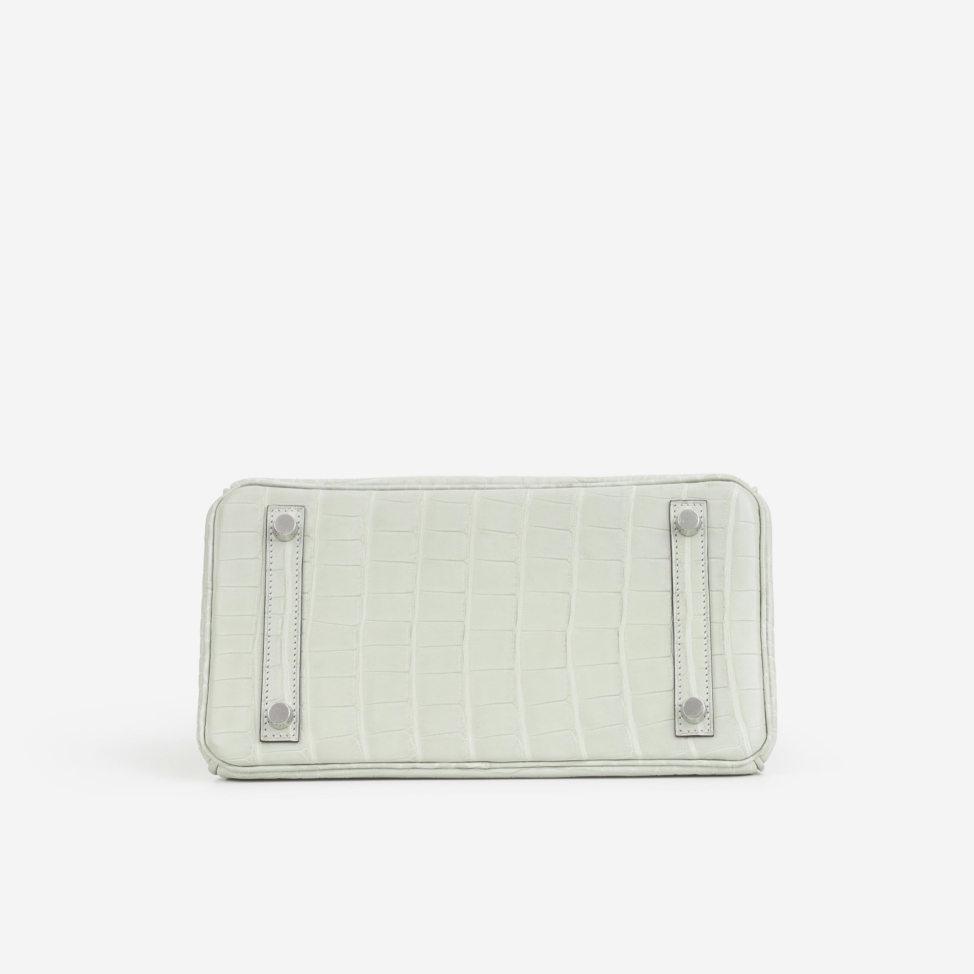 Hermès Birkin 25 - Gris Neve Matte Alligator | Palladium Hardware - Bagista