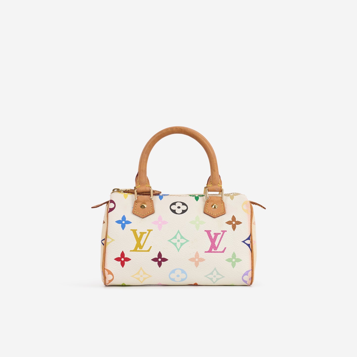 Louis Vuitton Nano Speedy - TM White Multicolor Monogram | Gold Hardware
