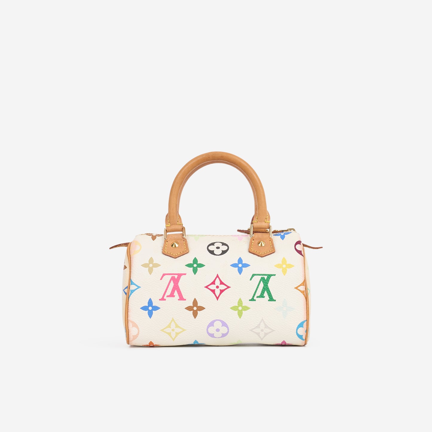 Louis Vuitton Nano Speedy - TM White Multicolor Monogram | Gold Hardware