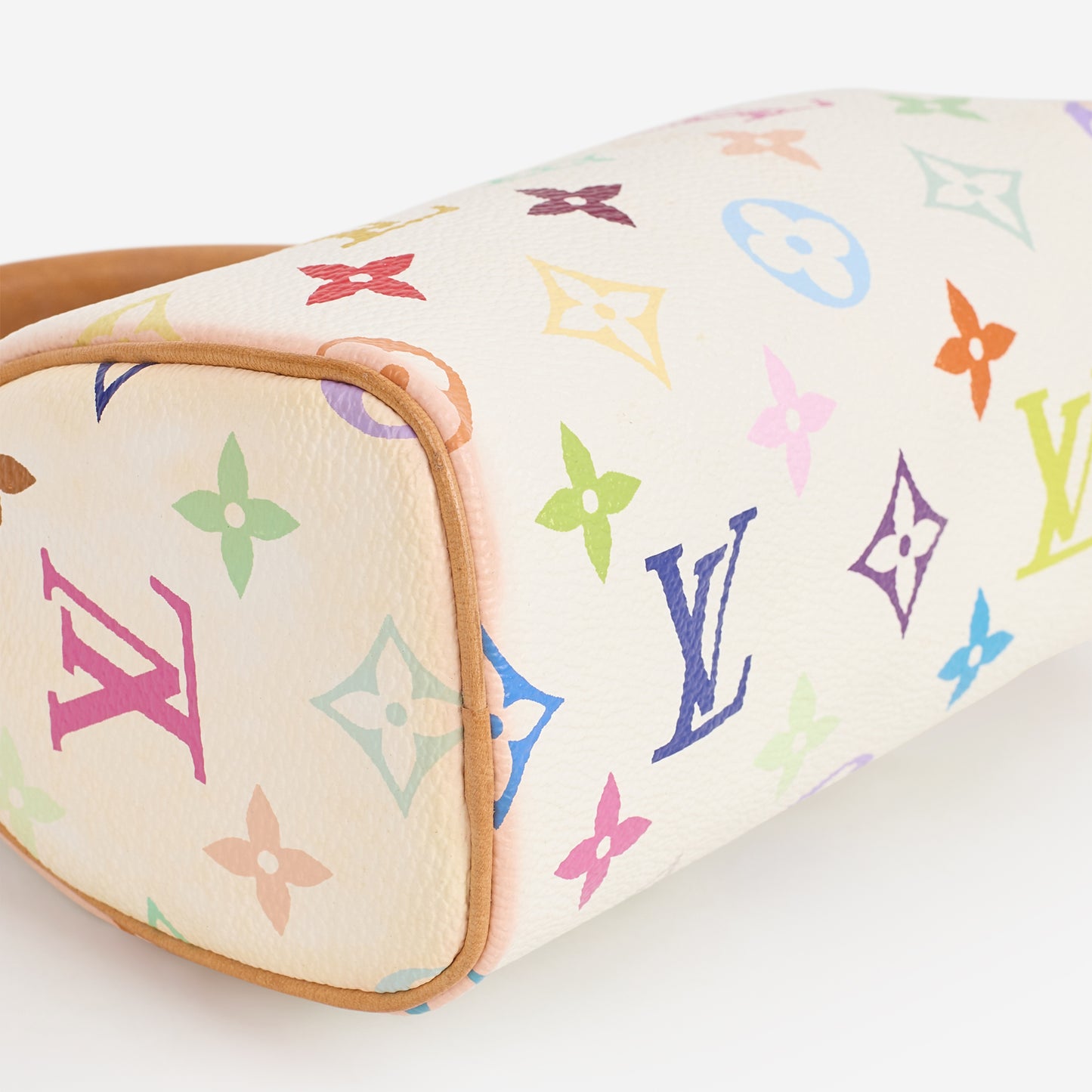 Louis Vuitton Nano Speedy - TM White Multicolor Monogram | Gold Hardware