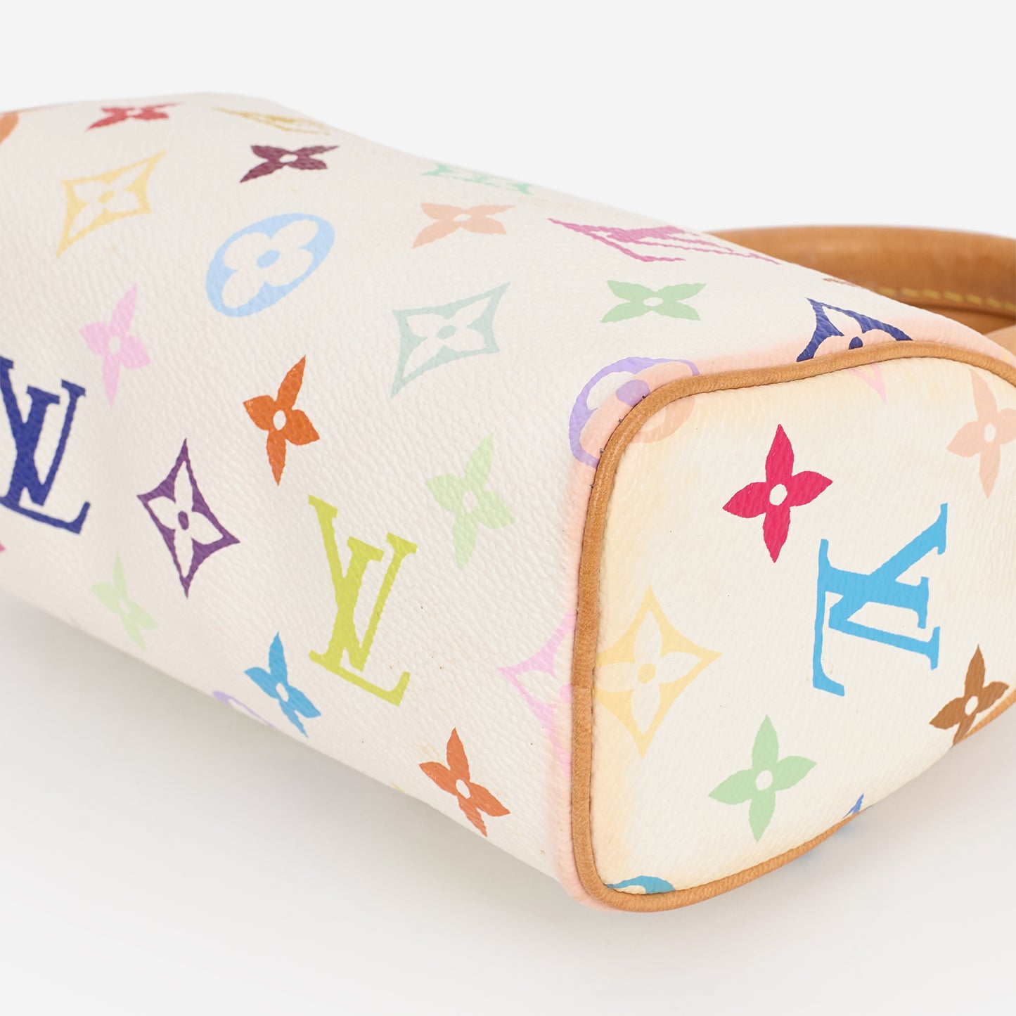 Louis Vuitton Nano Speedy - TM White Multicolor Monogram | Gold Hardware