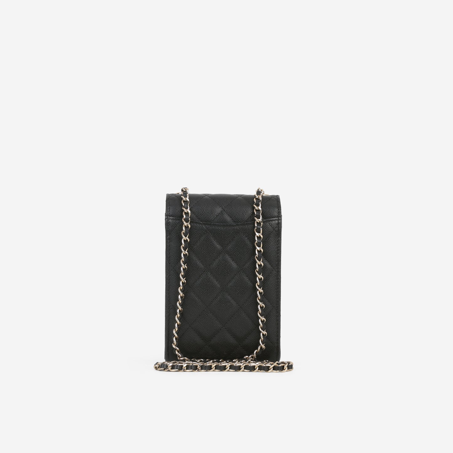 Chanel CC Turnlock Phone Case - Black Caviar | Champagne Gold Hardware