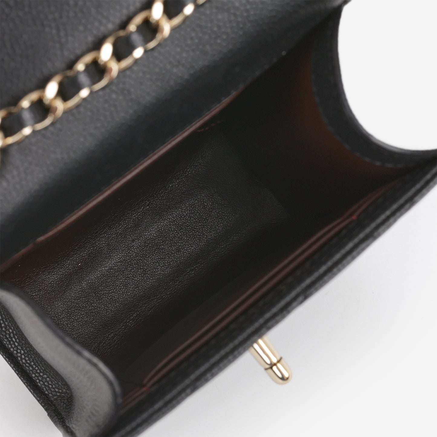 Chanel CC Turnlock Phone Case - Black Caviar | Champagne Gold Hardware